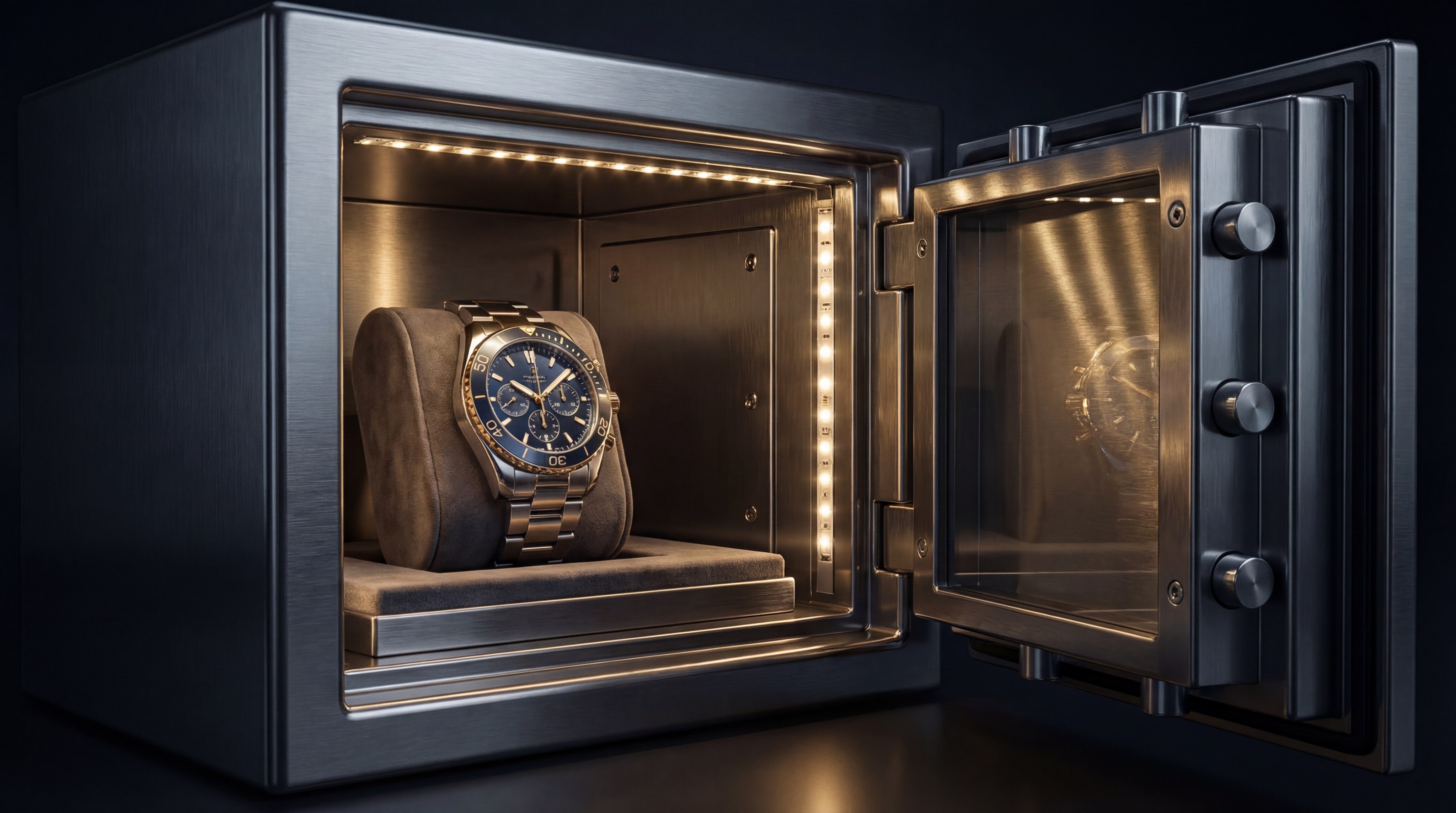 Luxury Watch in High-End Steel Safe