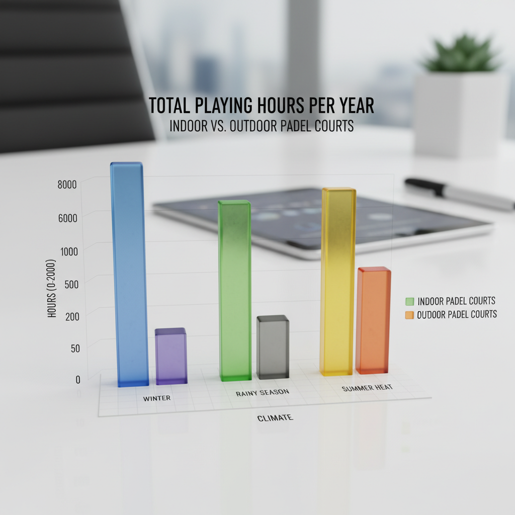 A 3D bar chart comparing total playing hours per year