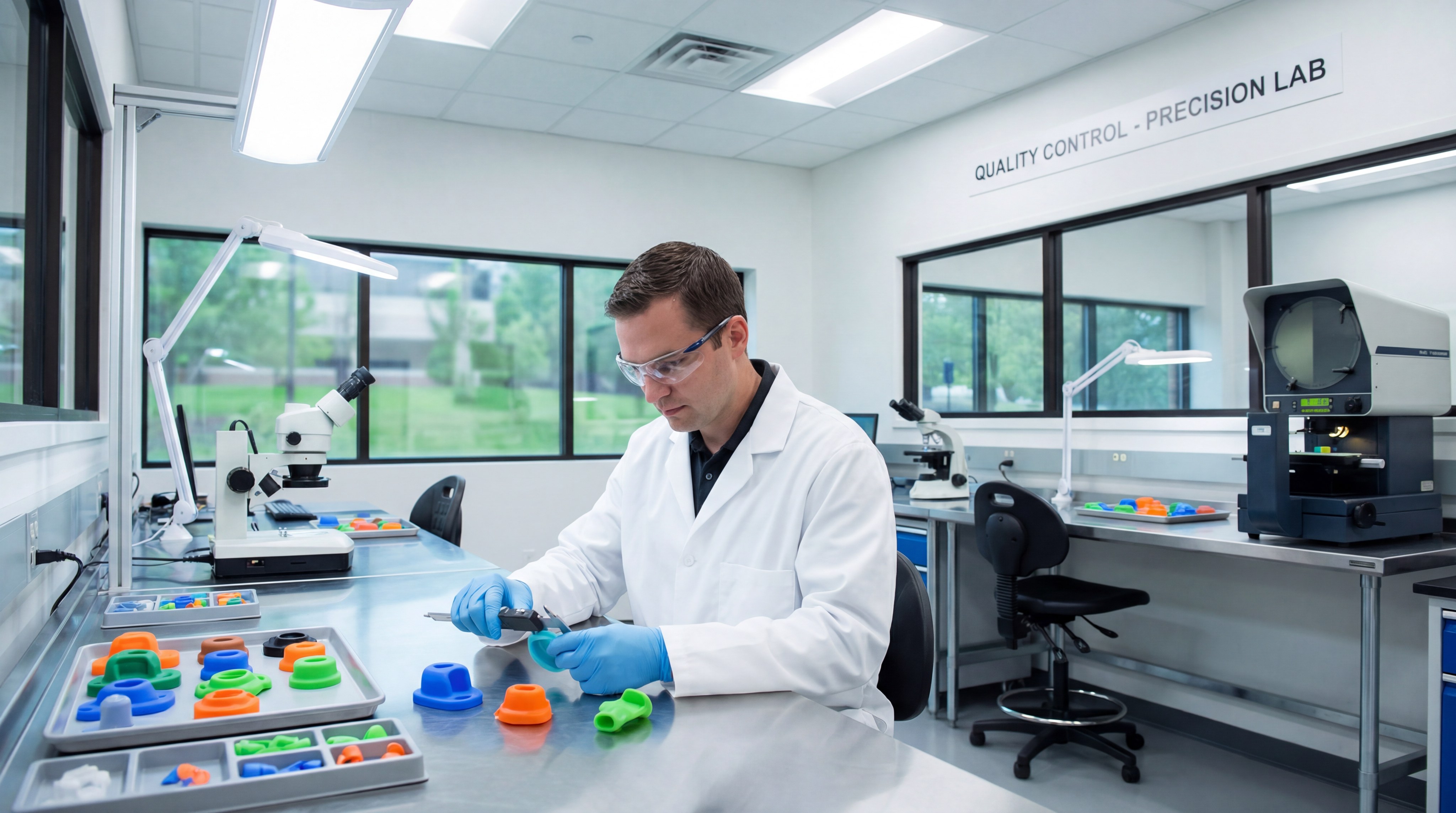 quality control lab silicone inspection