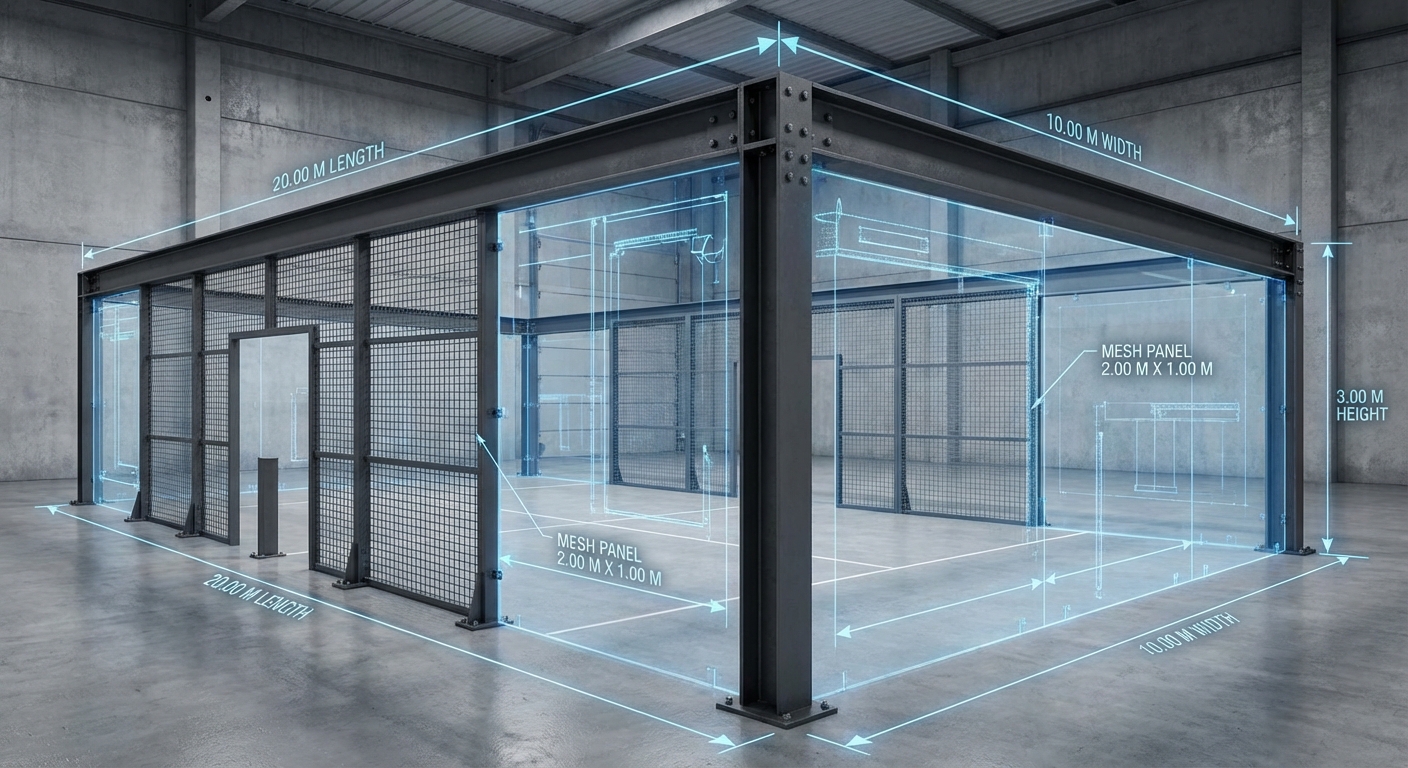 padel court architectural visualization