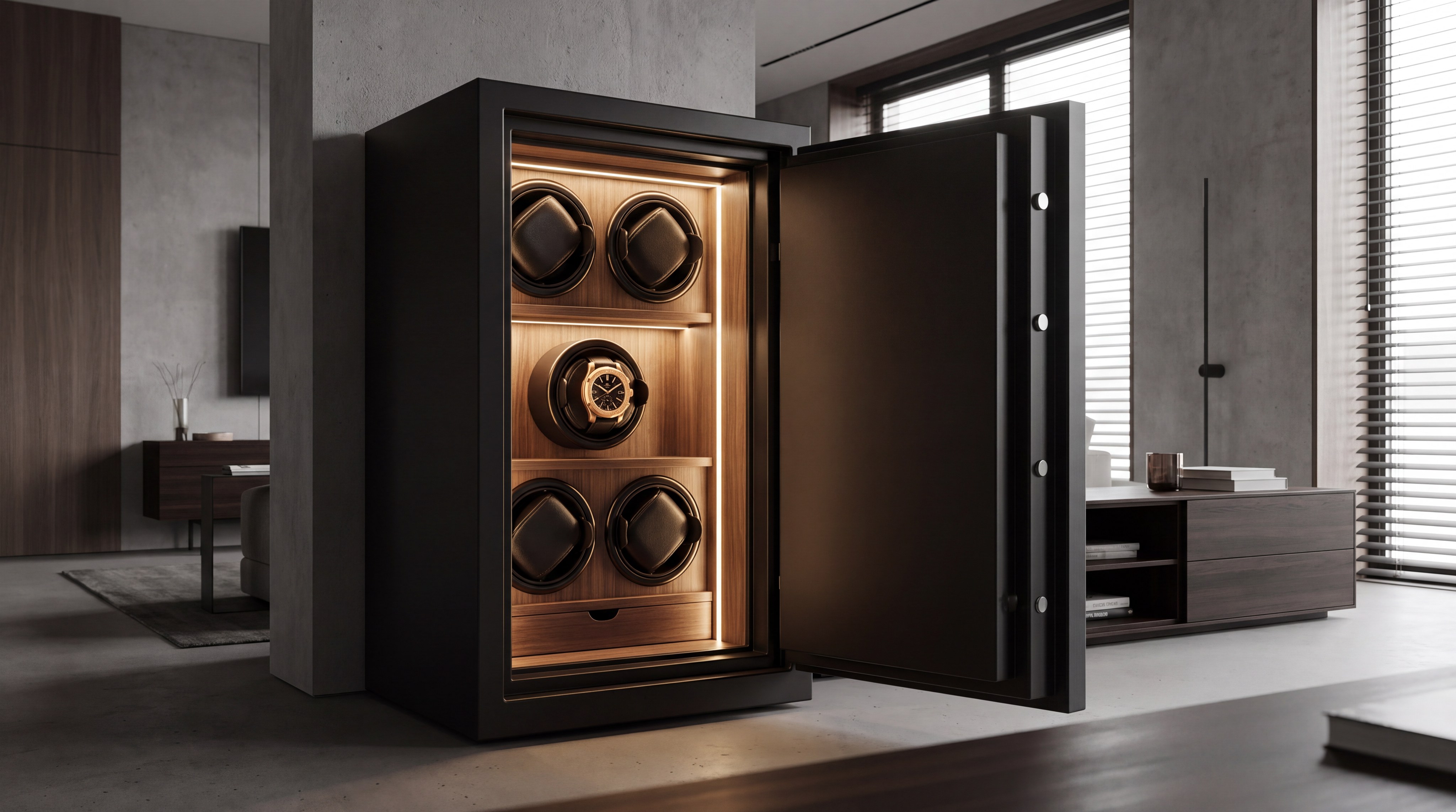 luxury home safe watch winder