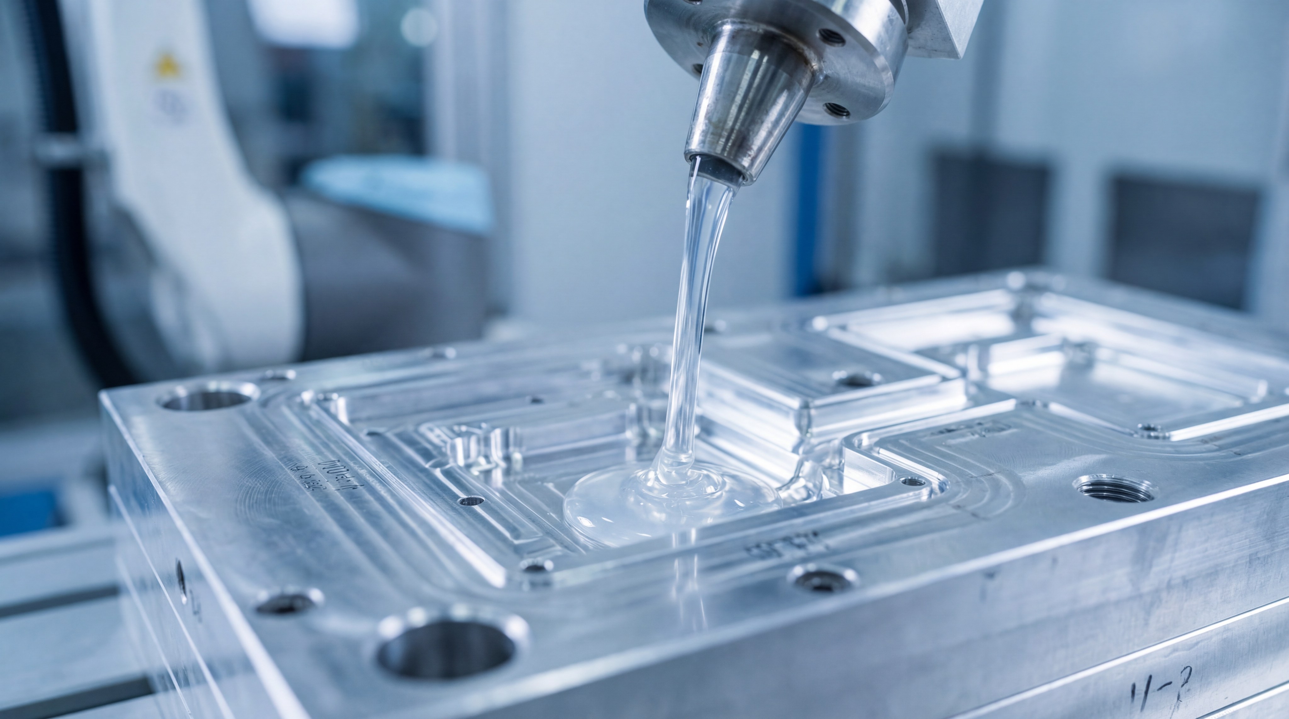 Silicone pouring macro shot