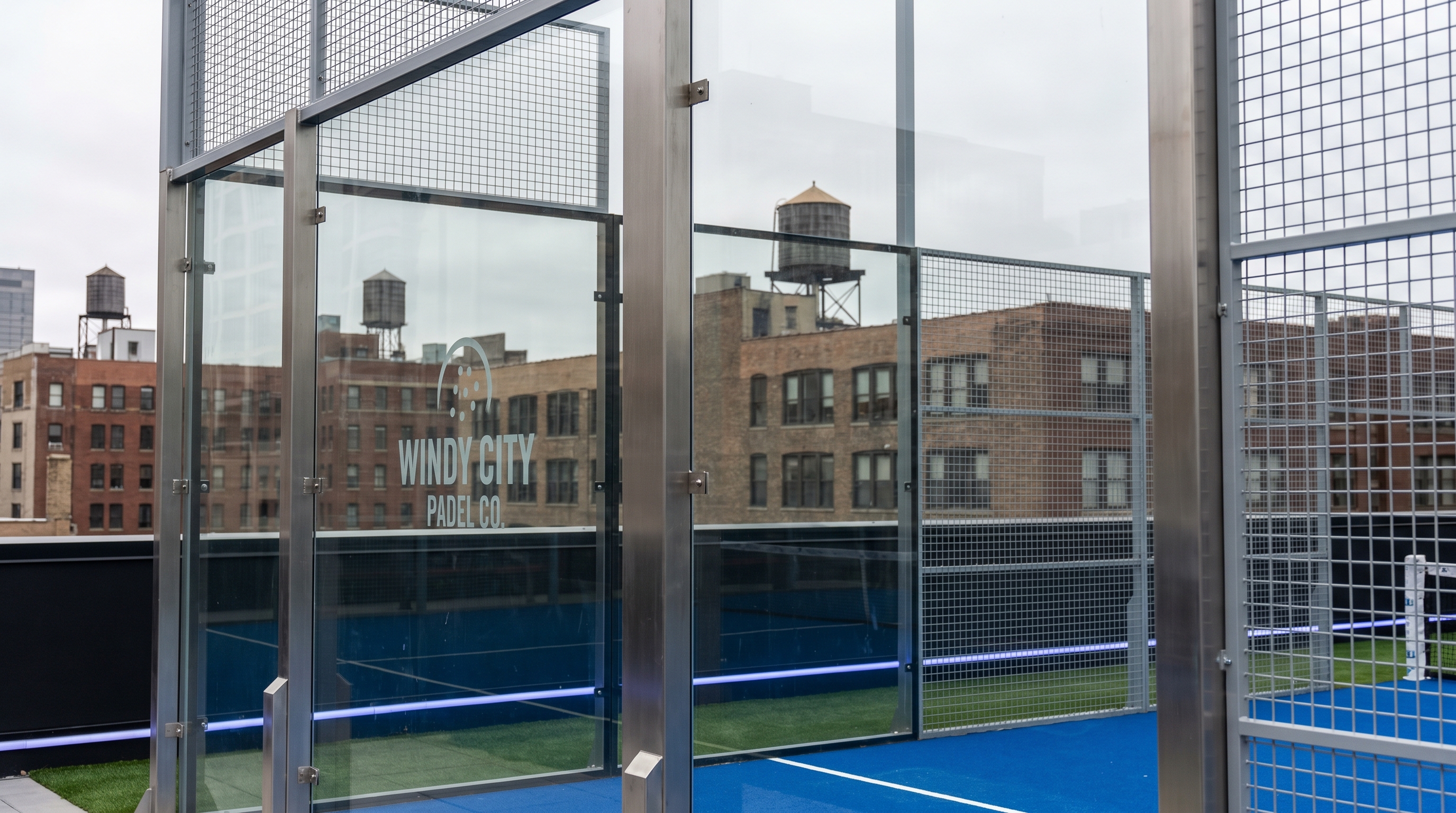 padel court chicago closeup