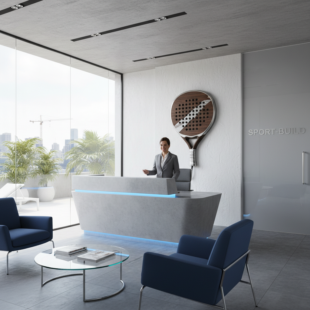 sports construction firm reception