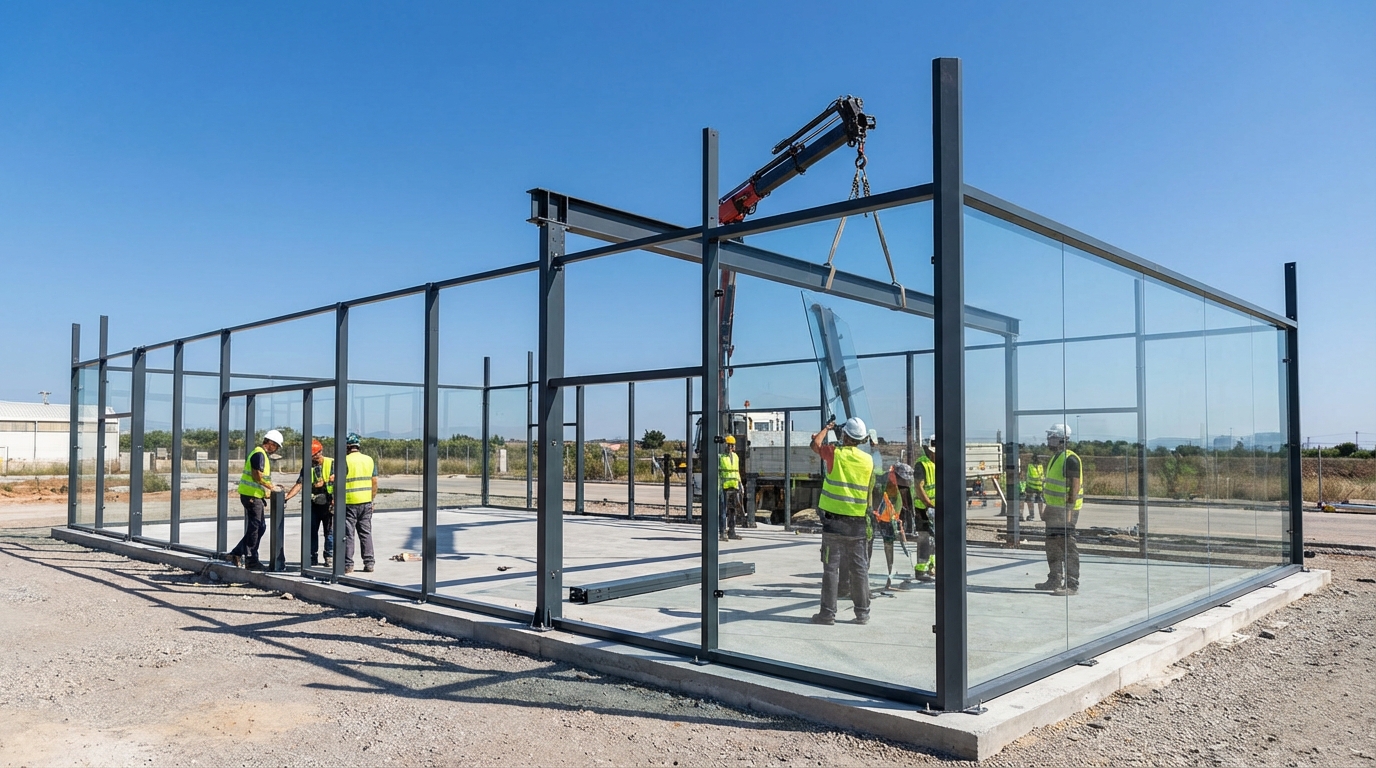 padel court construction assembly