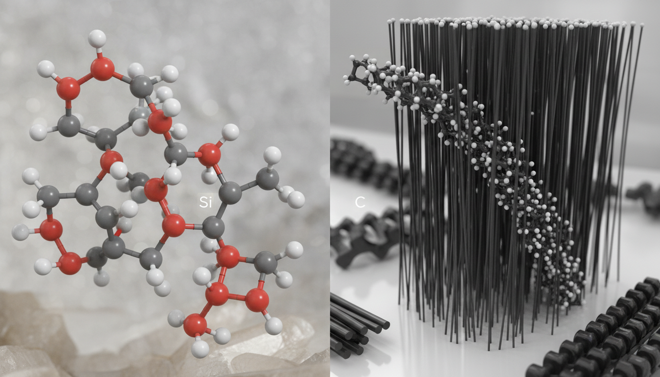 silicone vs plastic molecular structure
