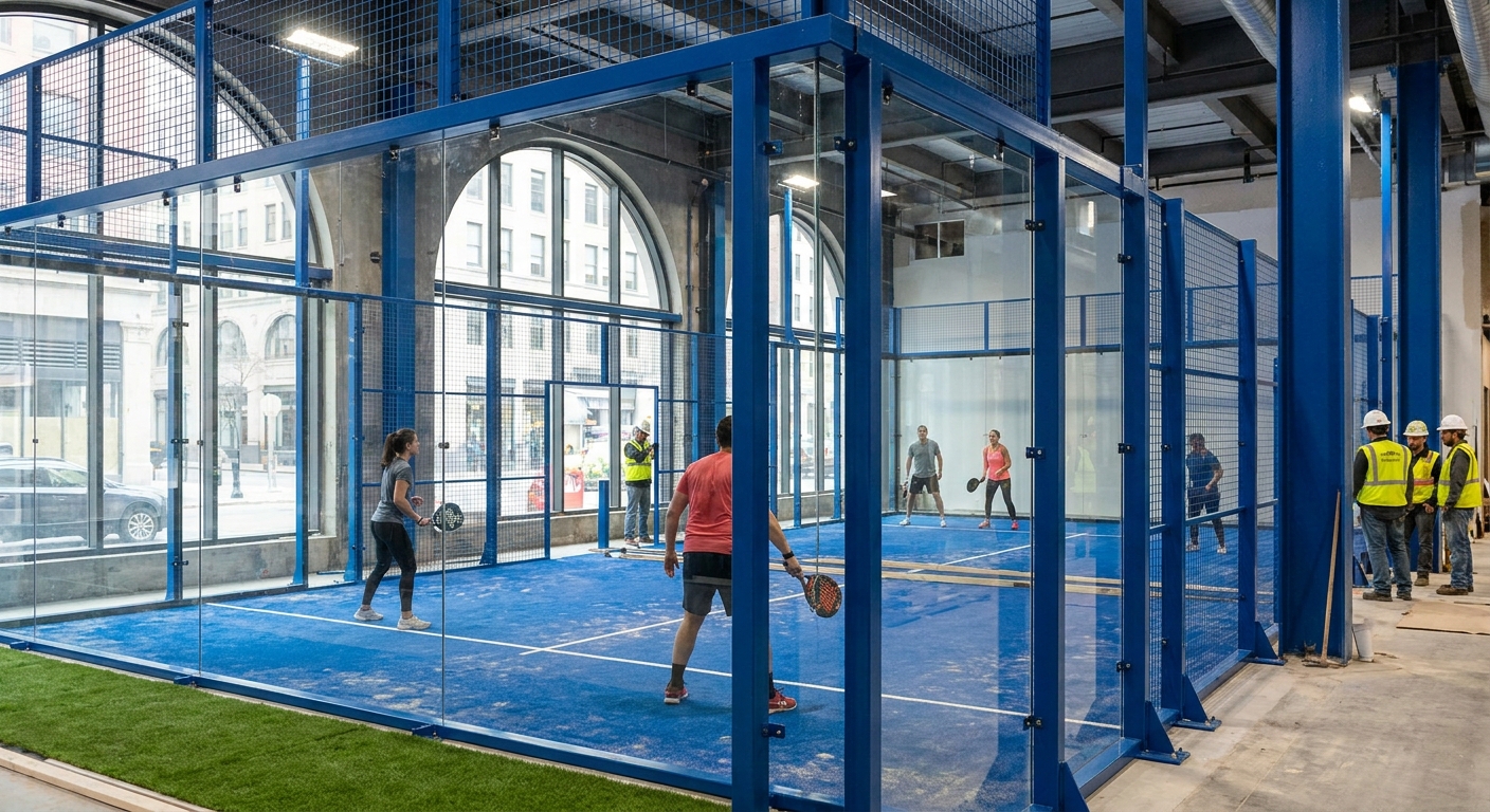 Padel Court Boston Fitness Installation