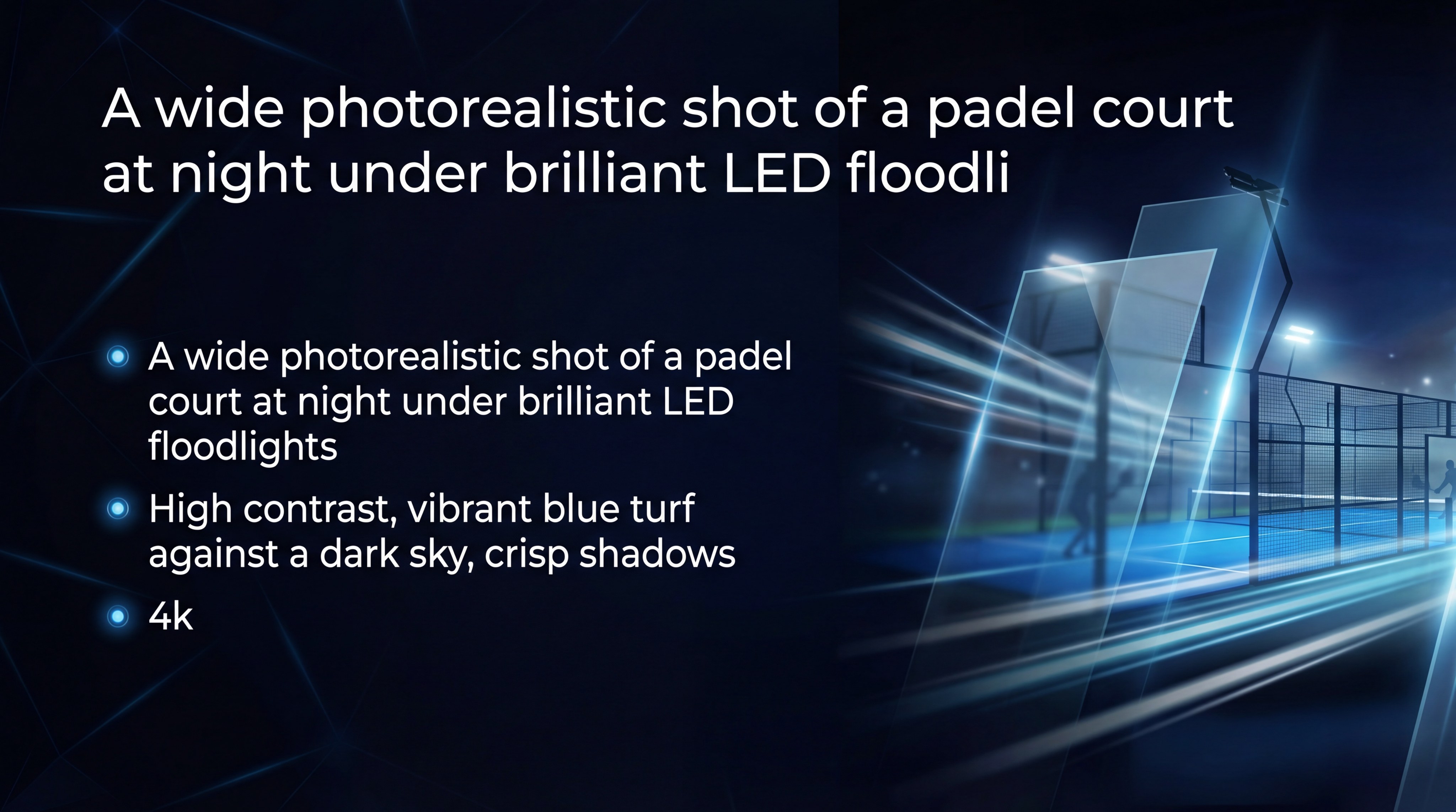 Night Padel Court LED Lighting