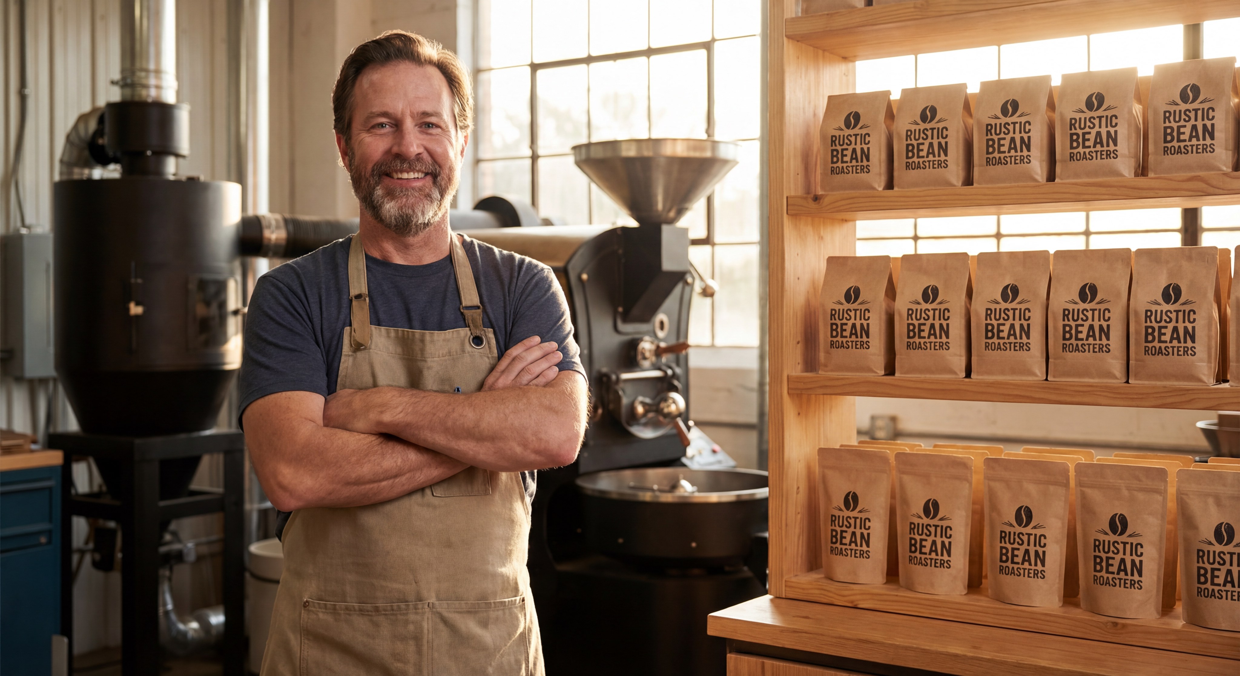 Sustainable kraft paper material used in professional custom coffee bag printing.