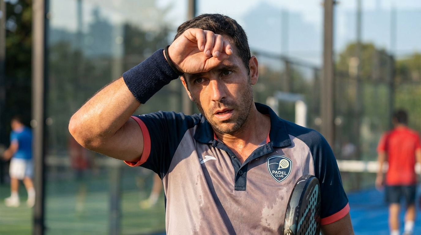 padel player sweat wristband portrait