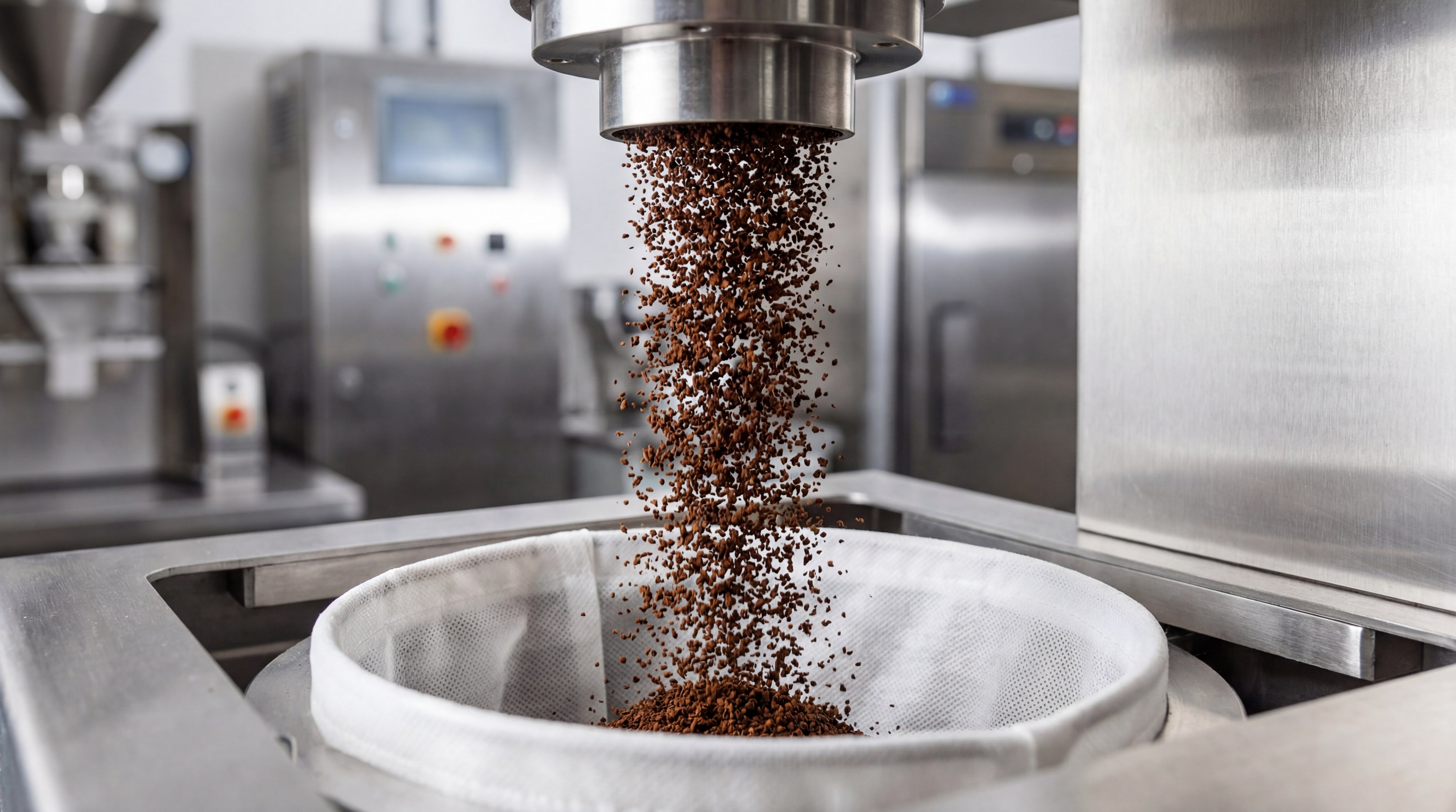 Coffee grounds dosing photography