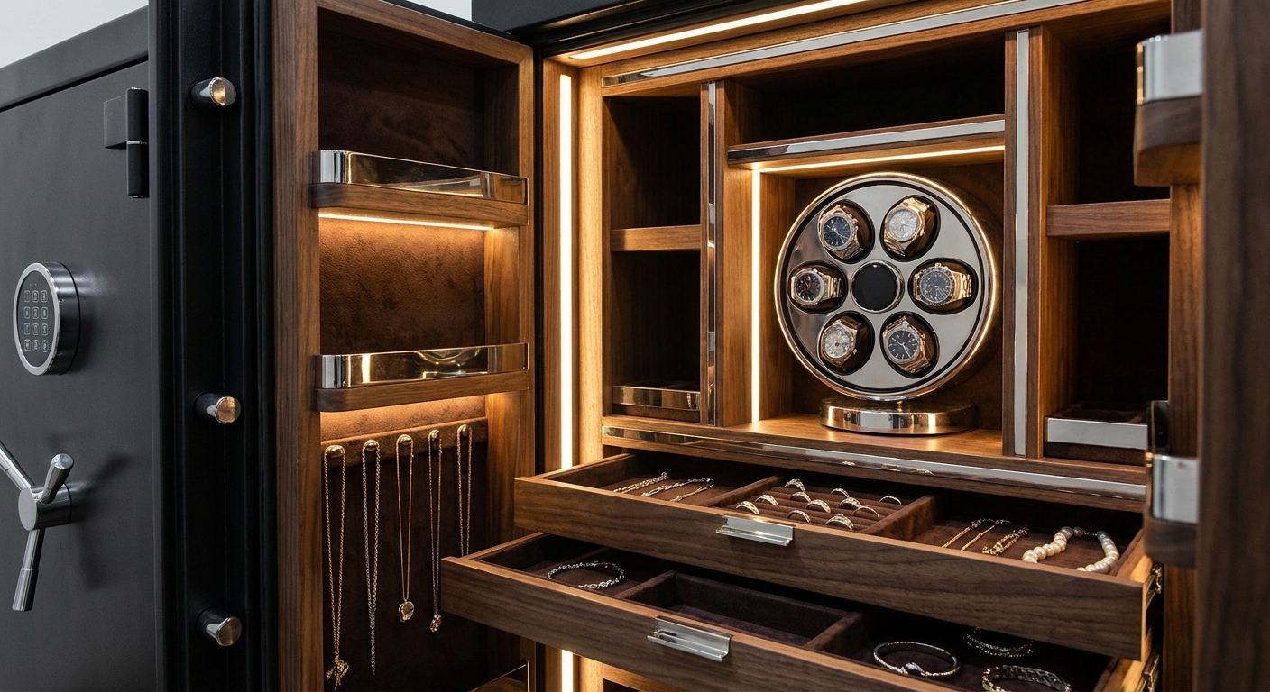 luxury jewelry safe interior