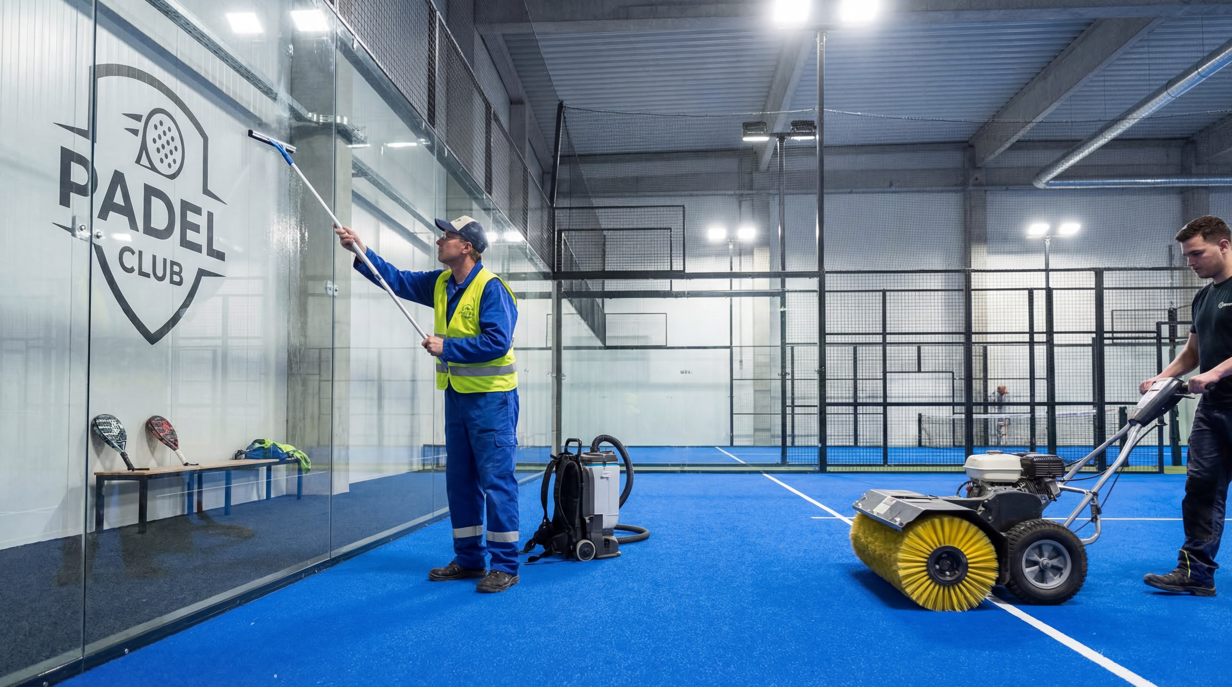 padel court maintenance cleaning