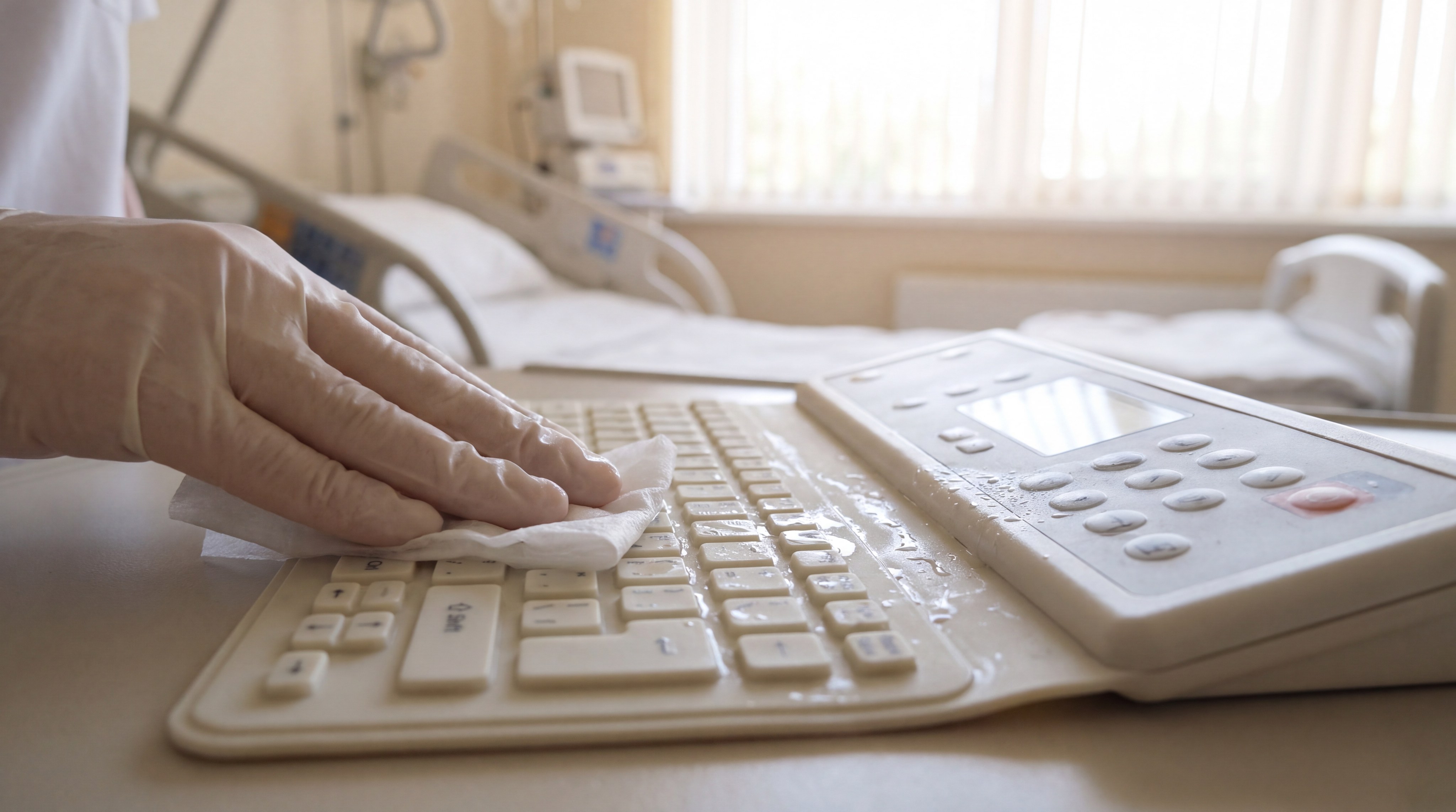 antimicrobial silicone keyboard sanitization