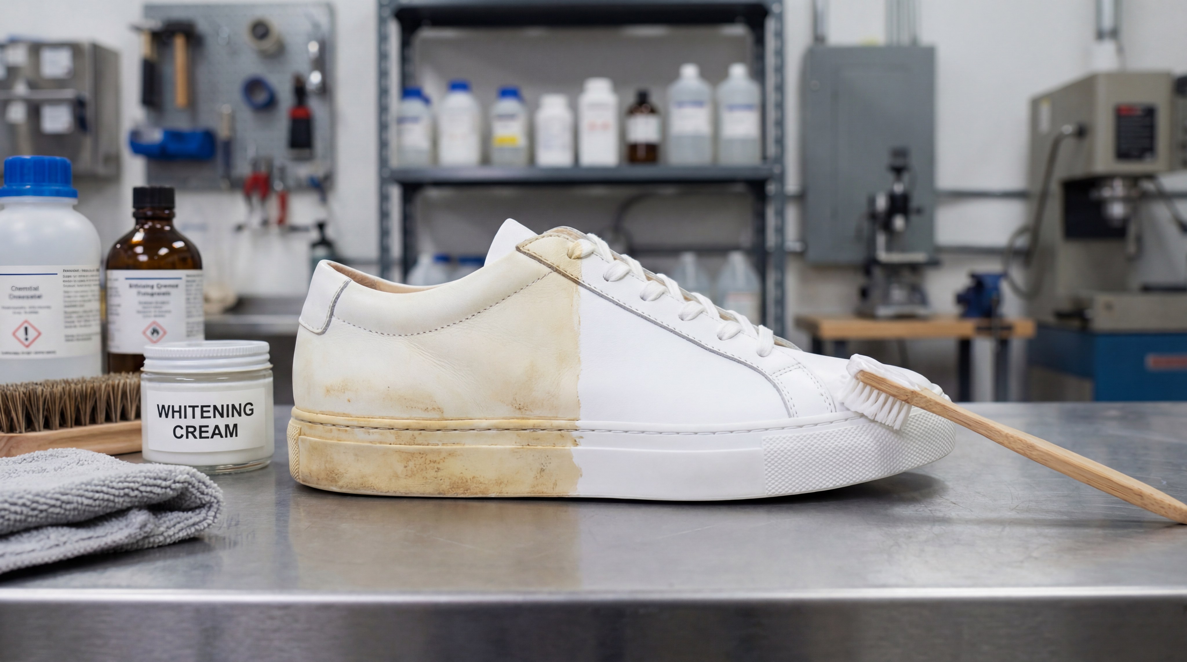 shoe midsole whitening before after