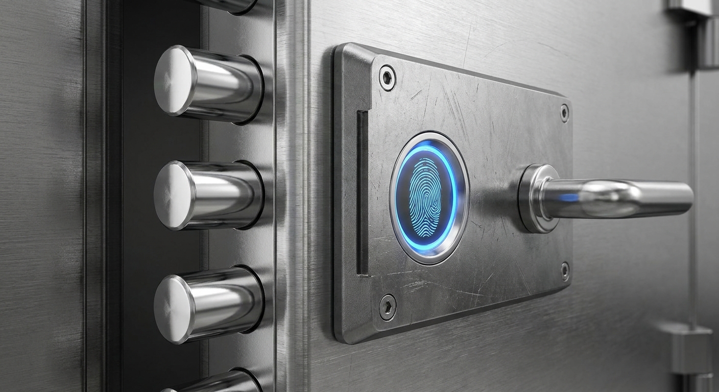Armored Safe Door Biometric Security