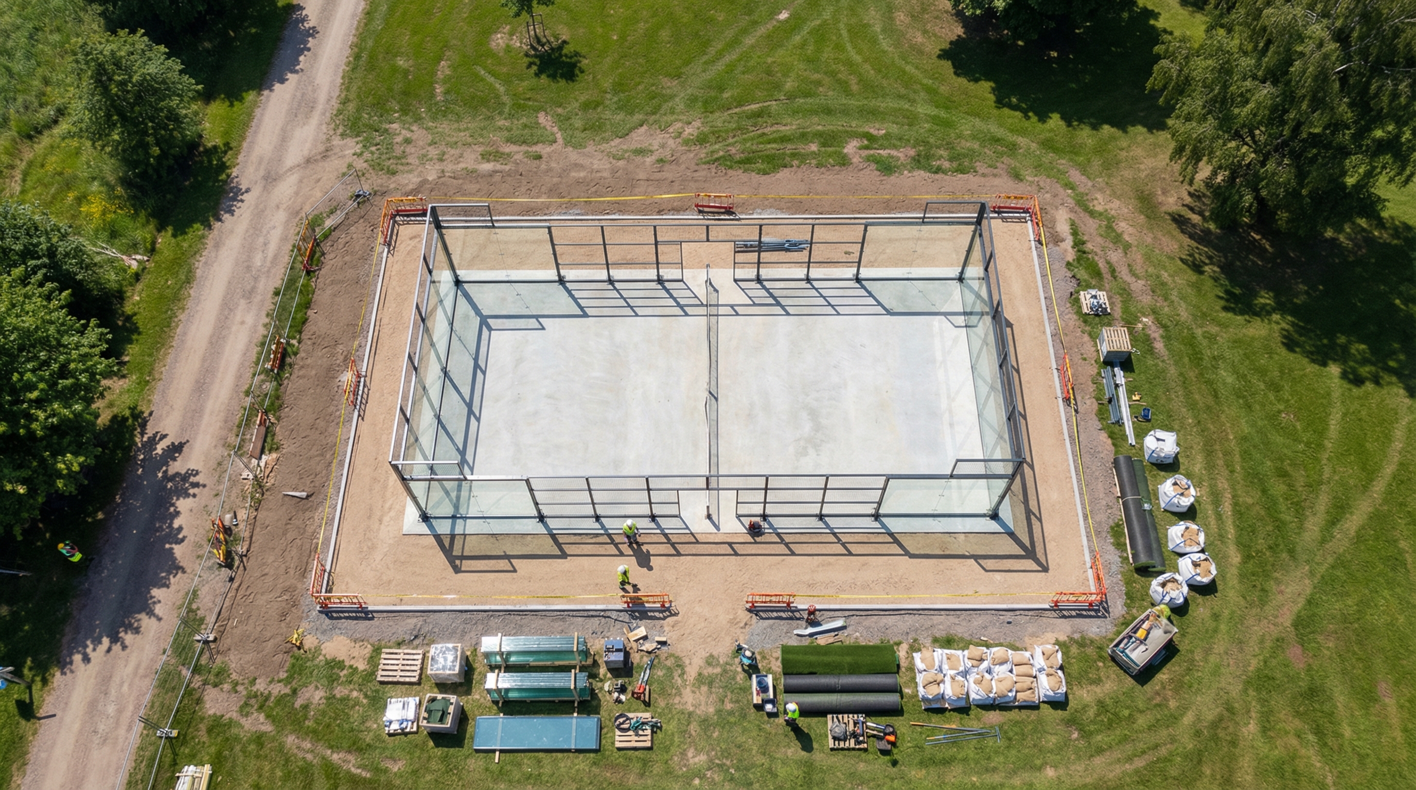 padel court aerial installation index 3