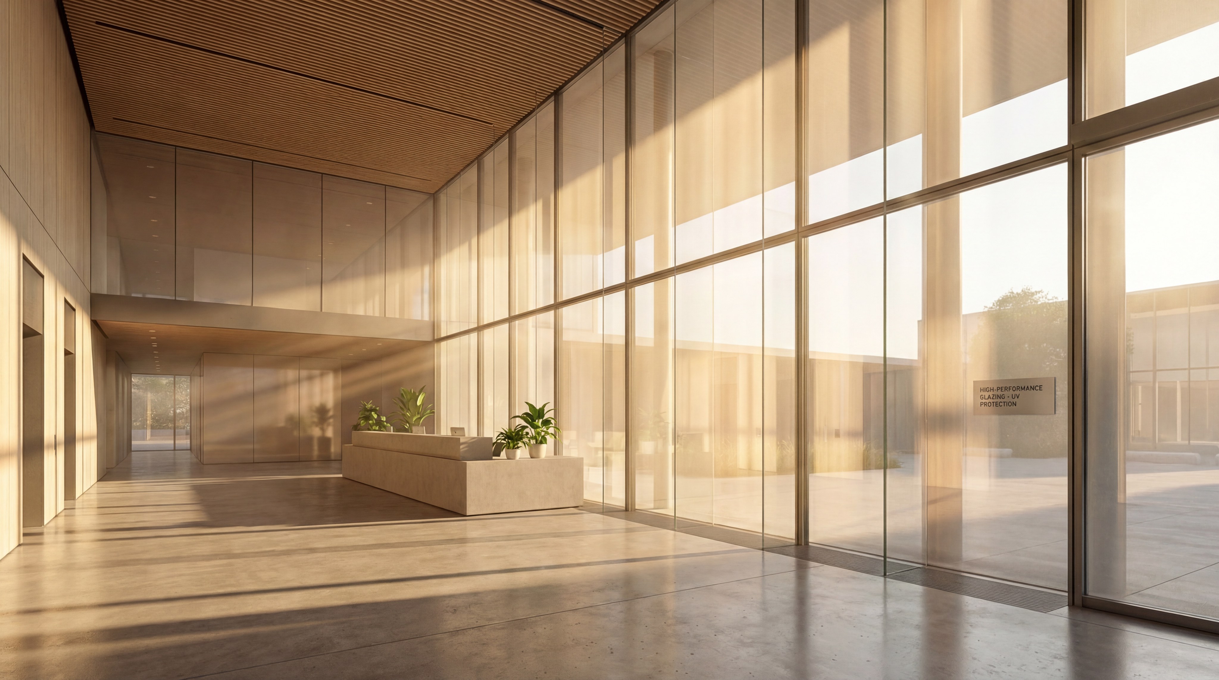 Modern lobby glass architecture