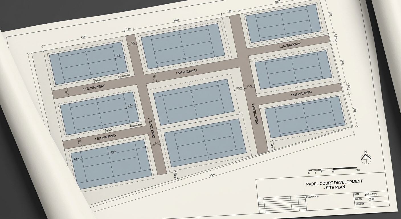 padel court site plan layout