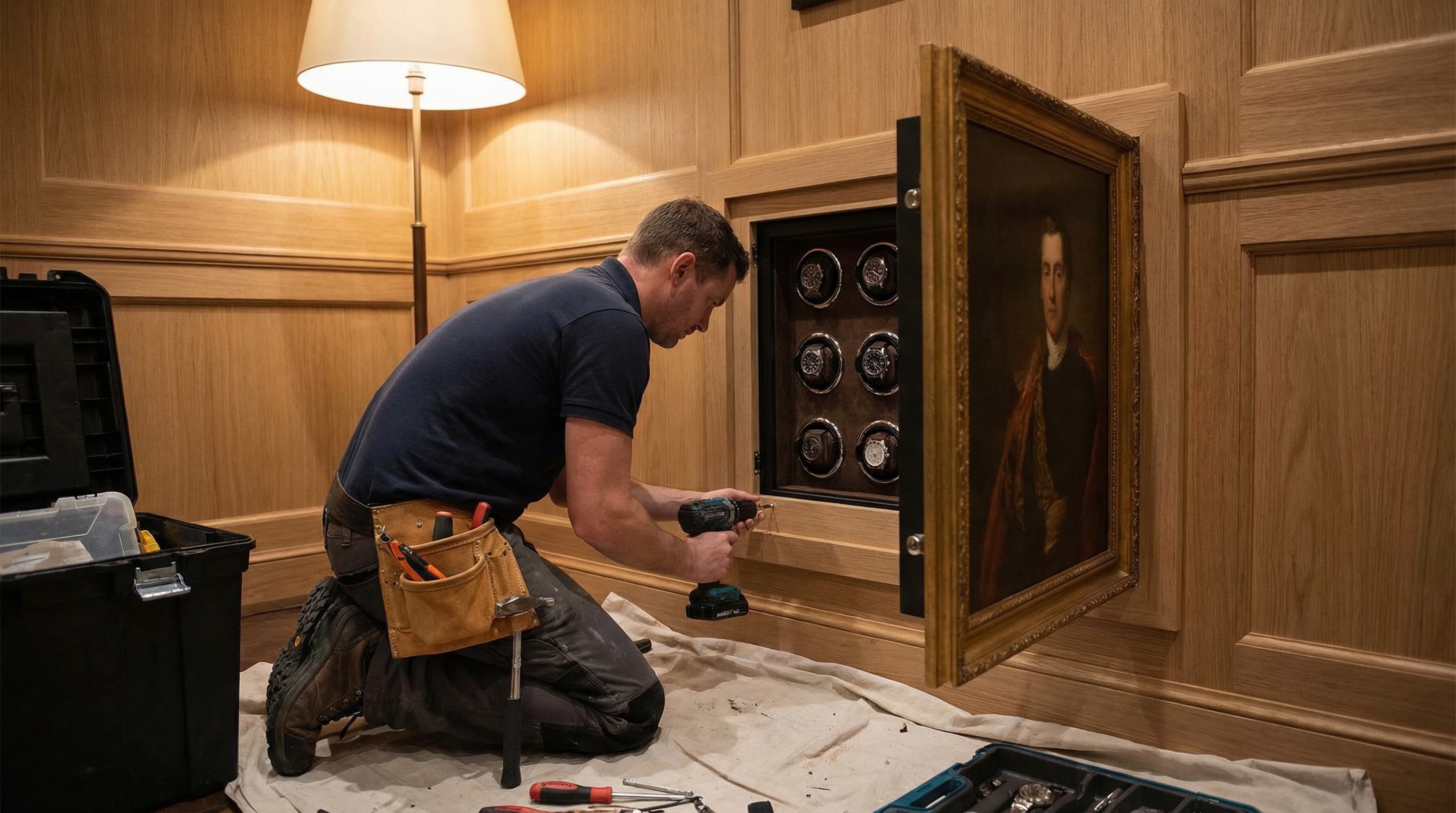 hidden wall safe installation