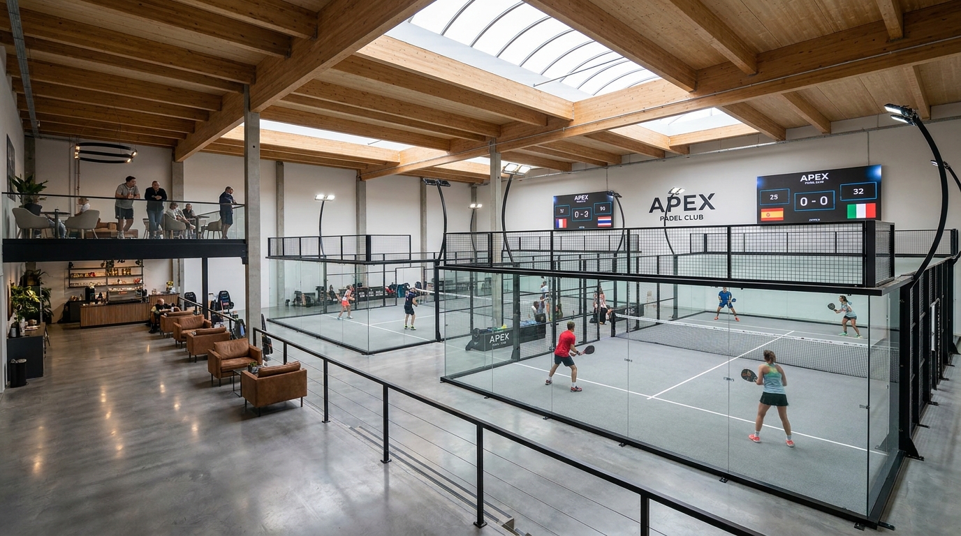 modern padel club facility