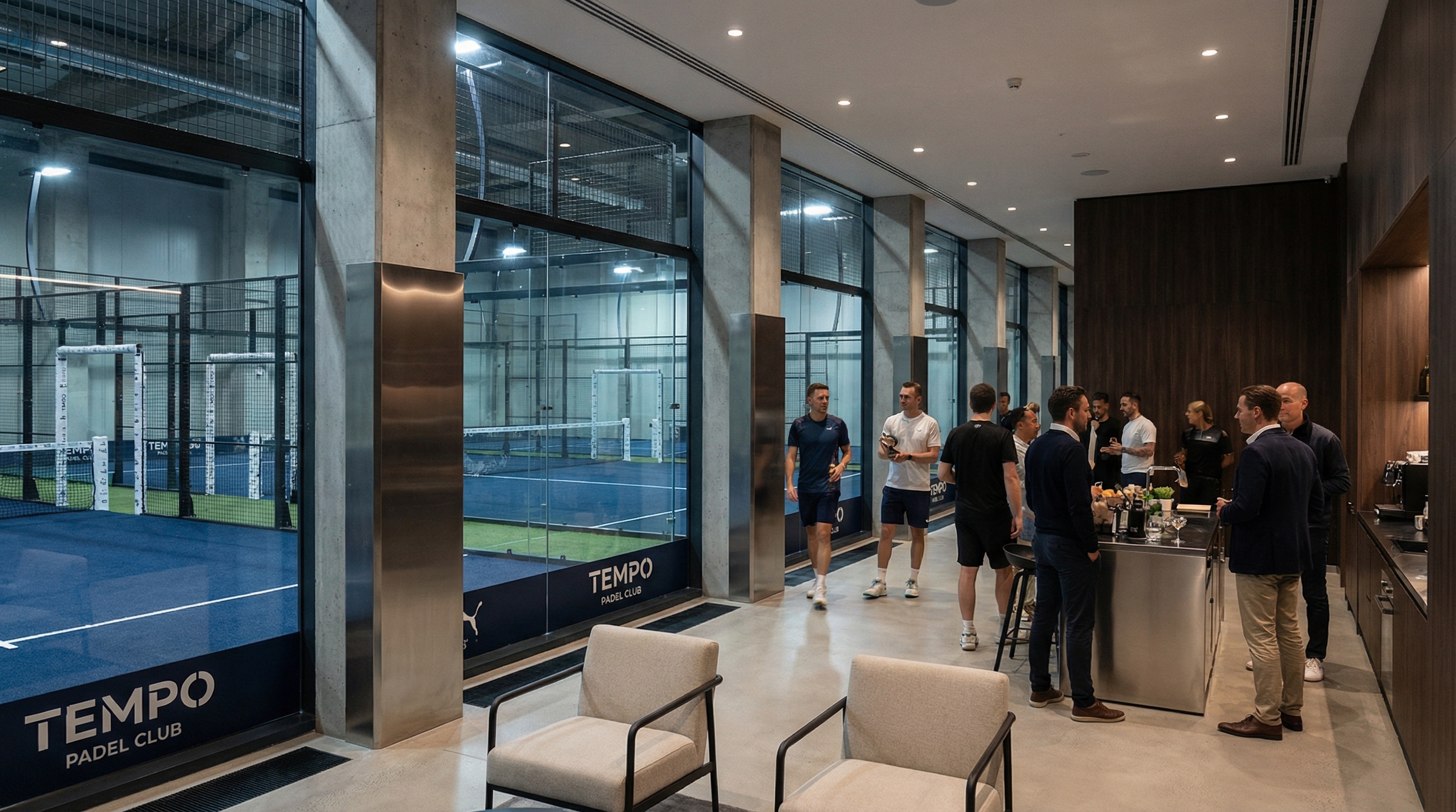 modern urban sports club interior