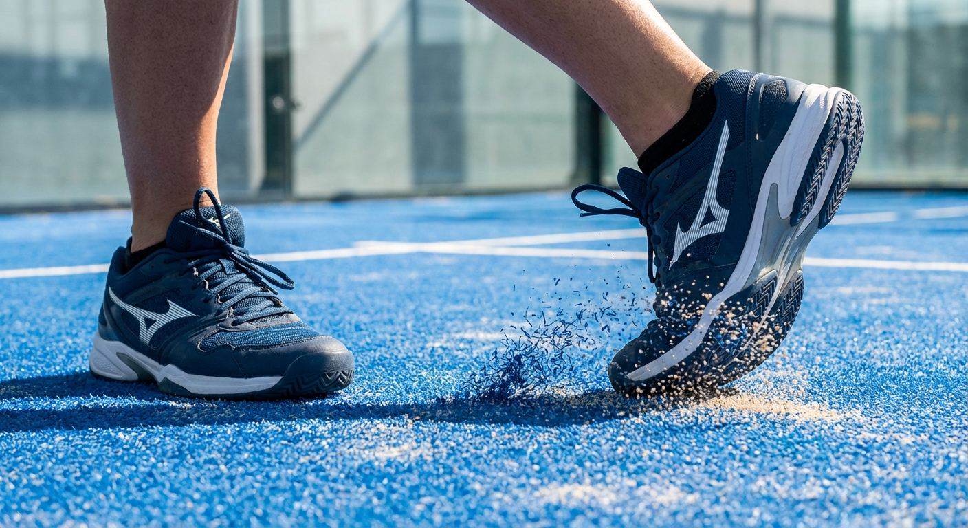 padel court lateral turn action