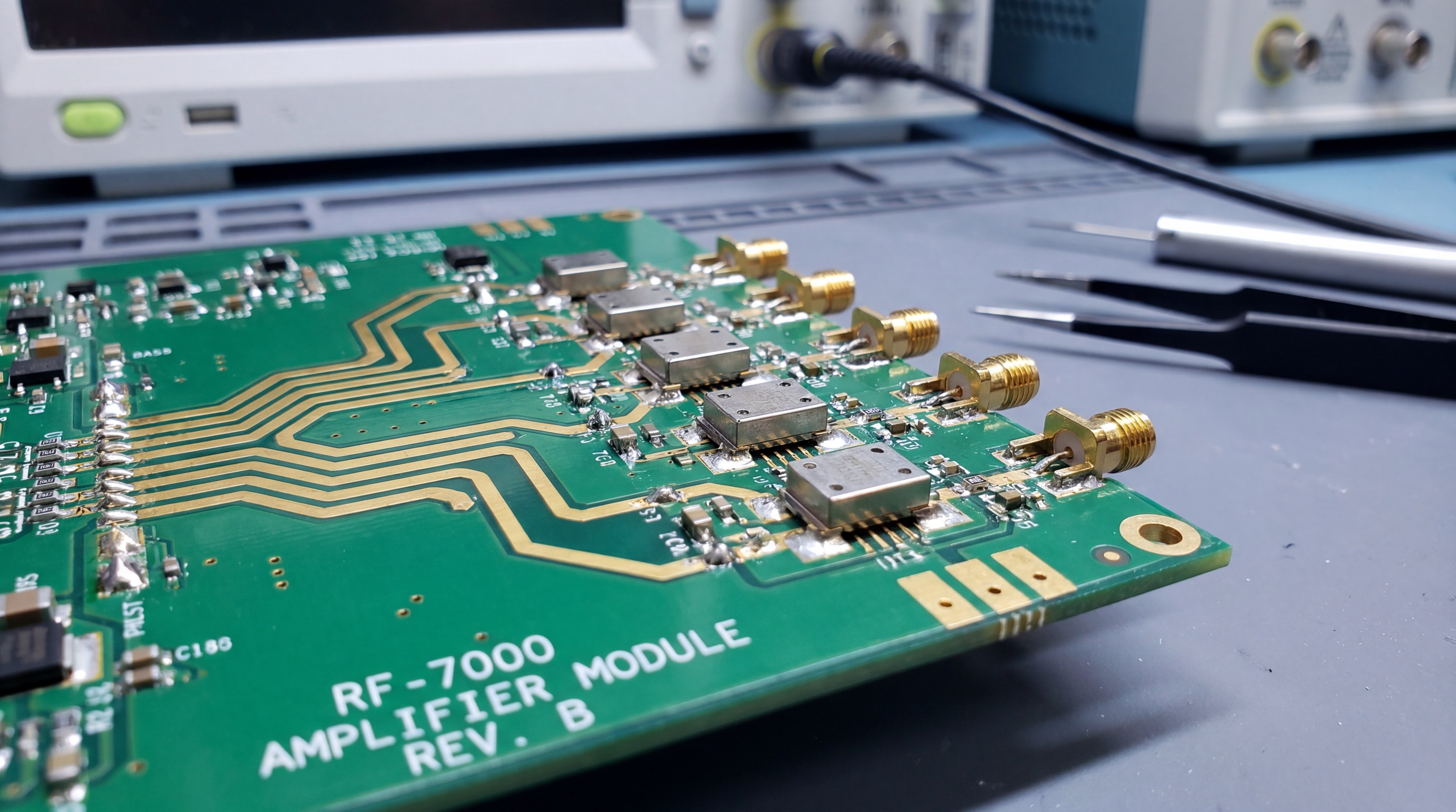 RF Amplifier PCB Closeup