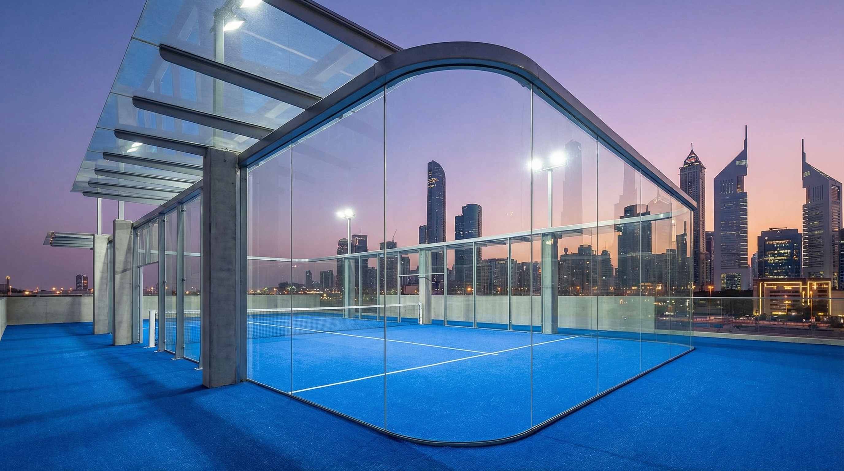 panoramic padel court visualization