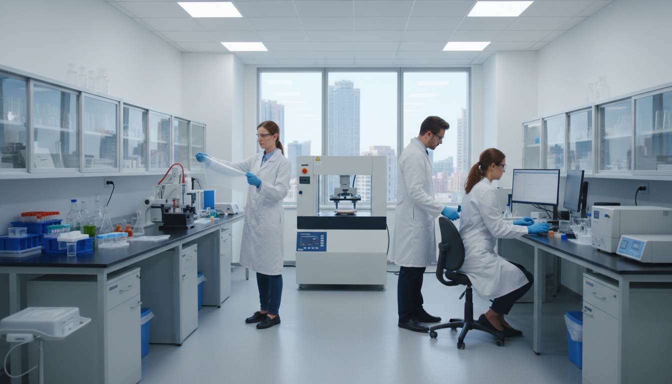 silicone material quality testing lab