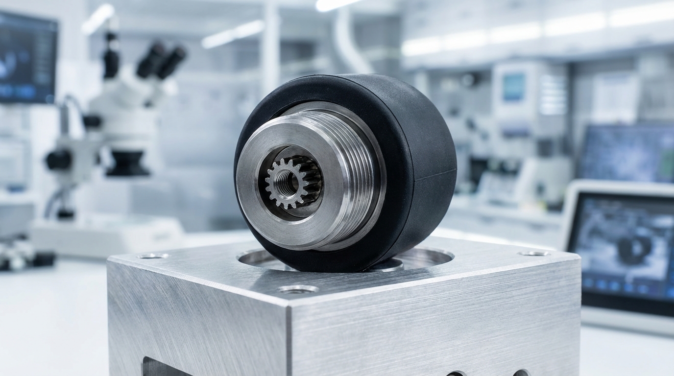 precision metal silicone overmold macro