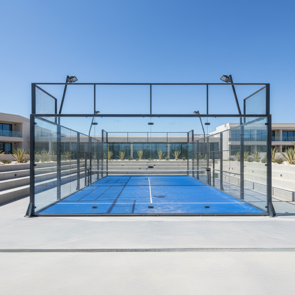 modern outdoor padel court