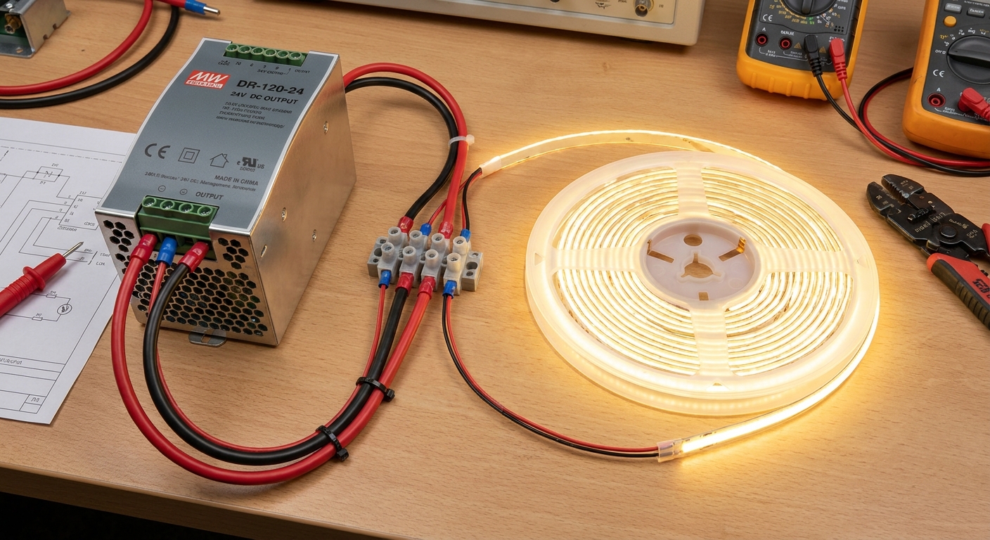 COB LED Power Setup