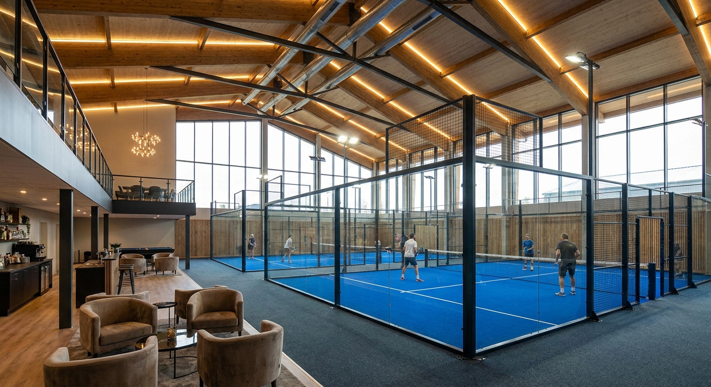 luxurious padel club facility