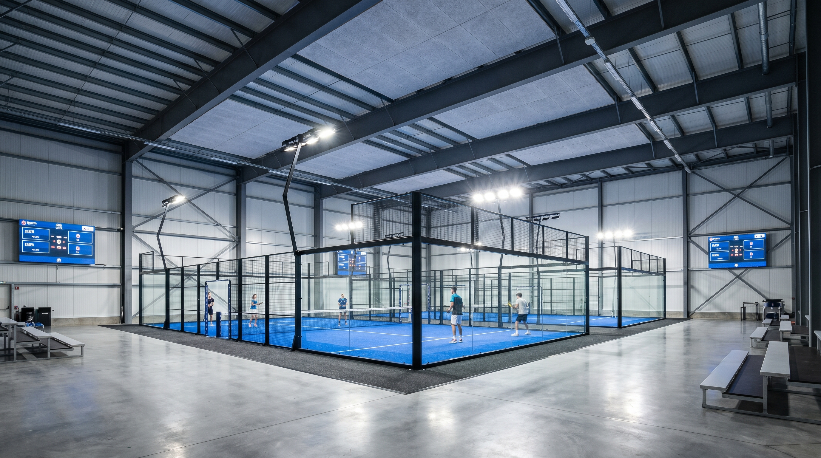 padel court arena interior