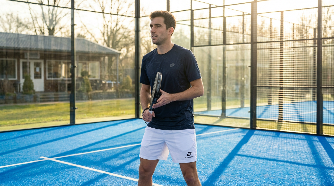 professional padel player in action