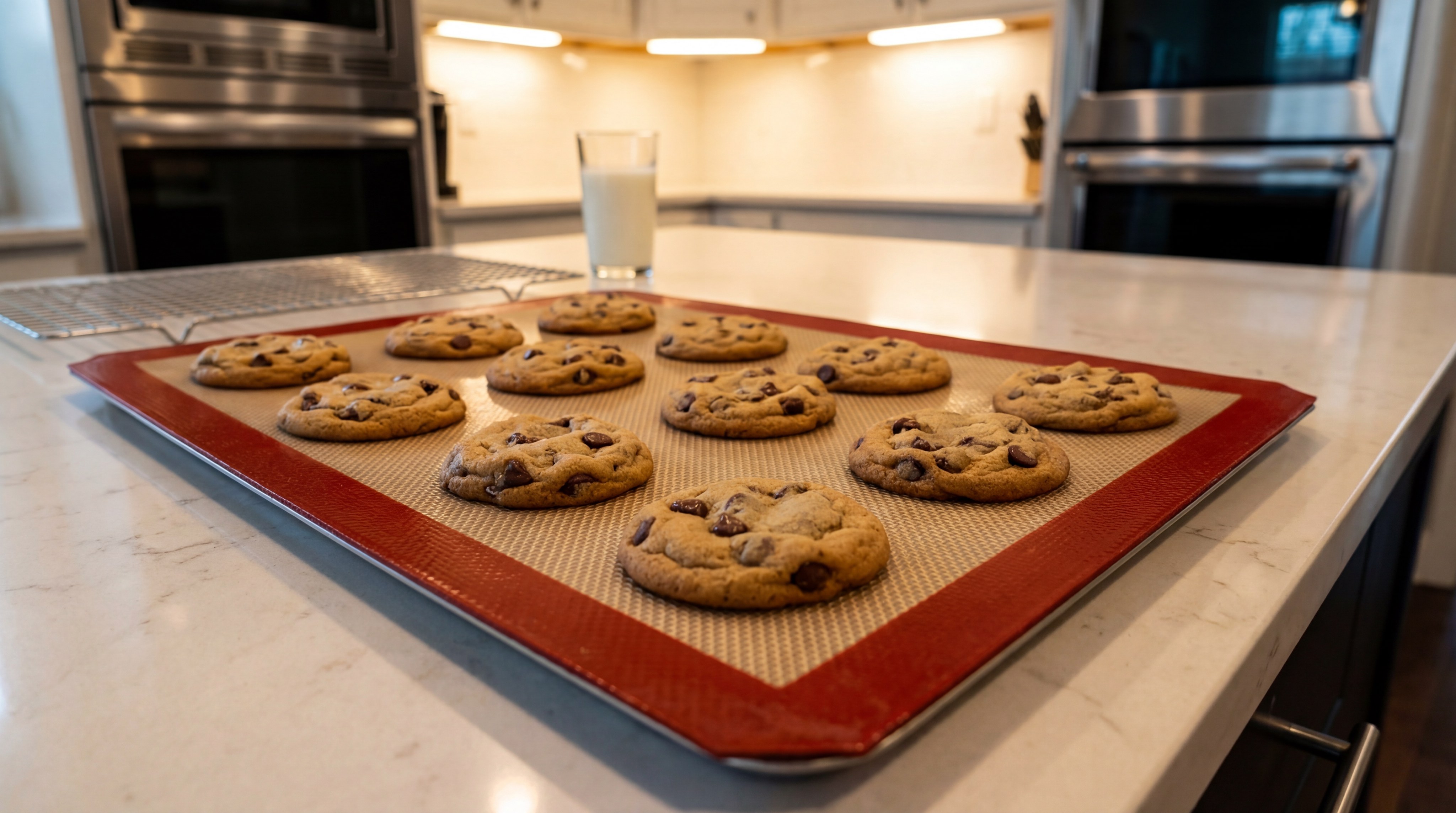 Silicone Mat Chocolate Chip Cookies