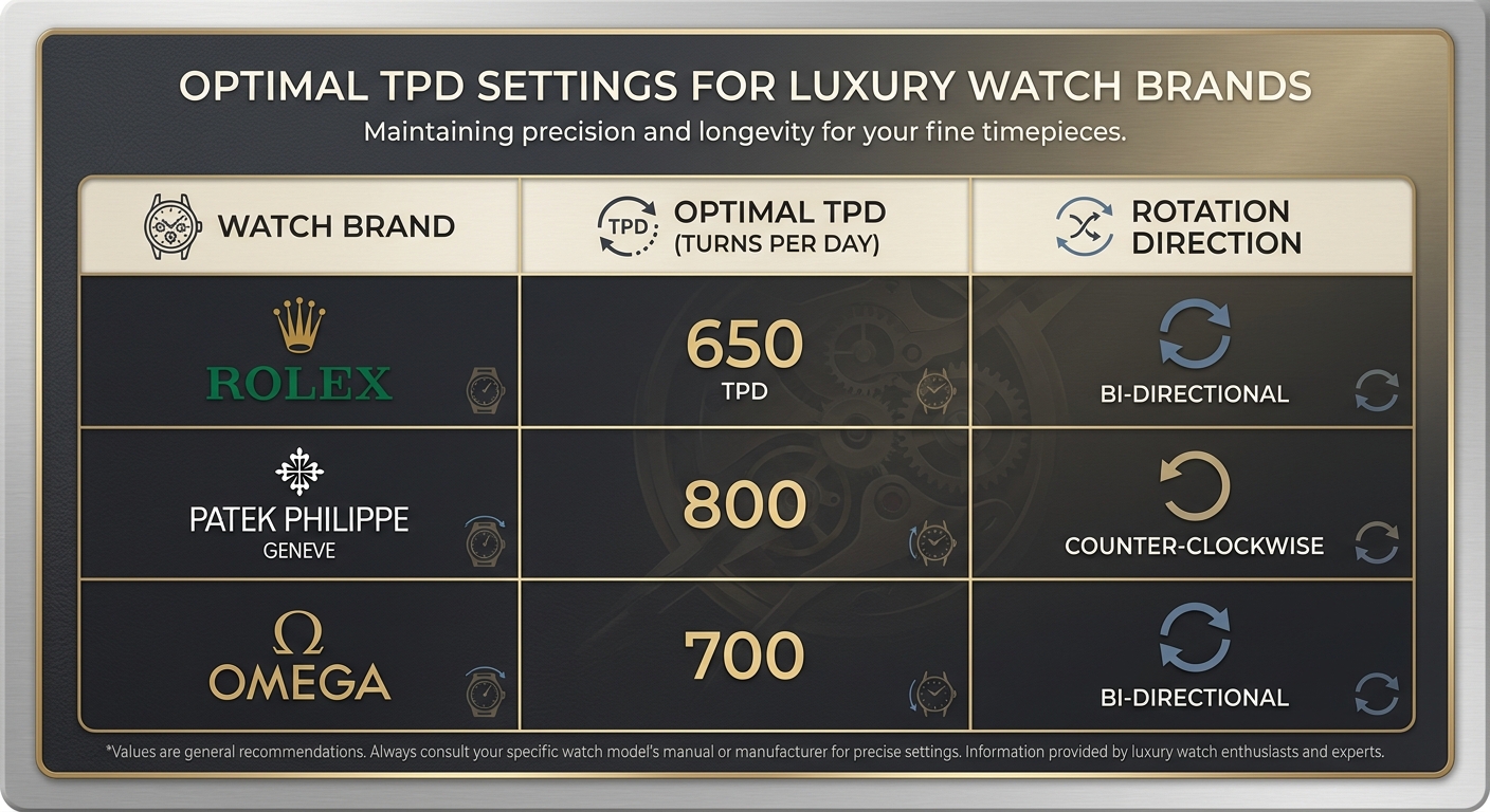luxury watch tpd settings guide index 1
