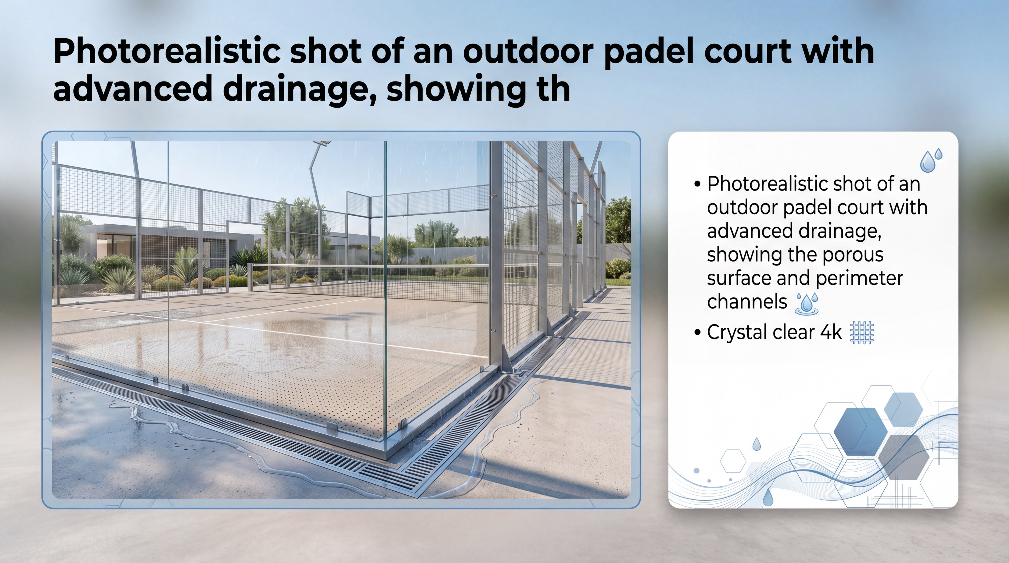 padel court drainage system