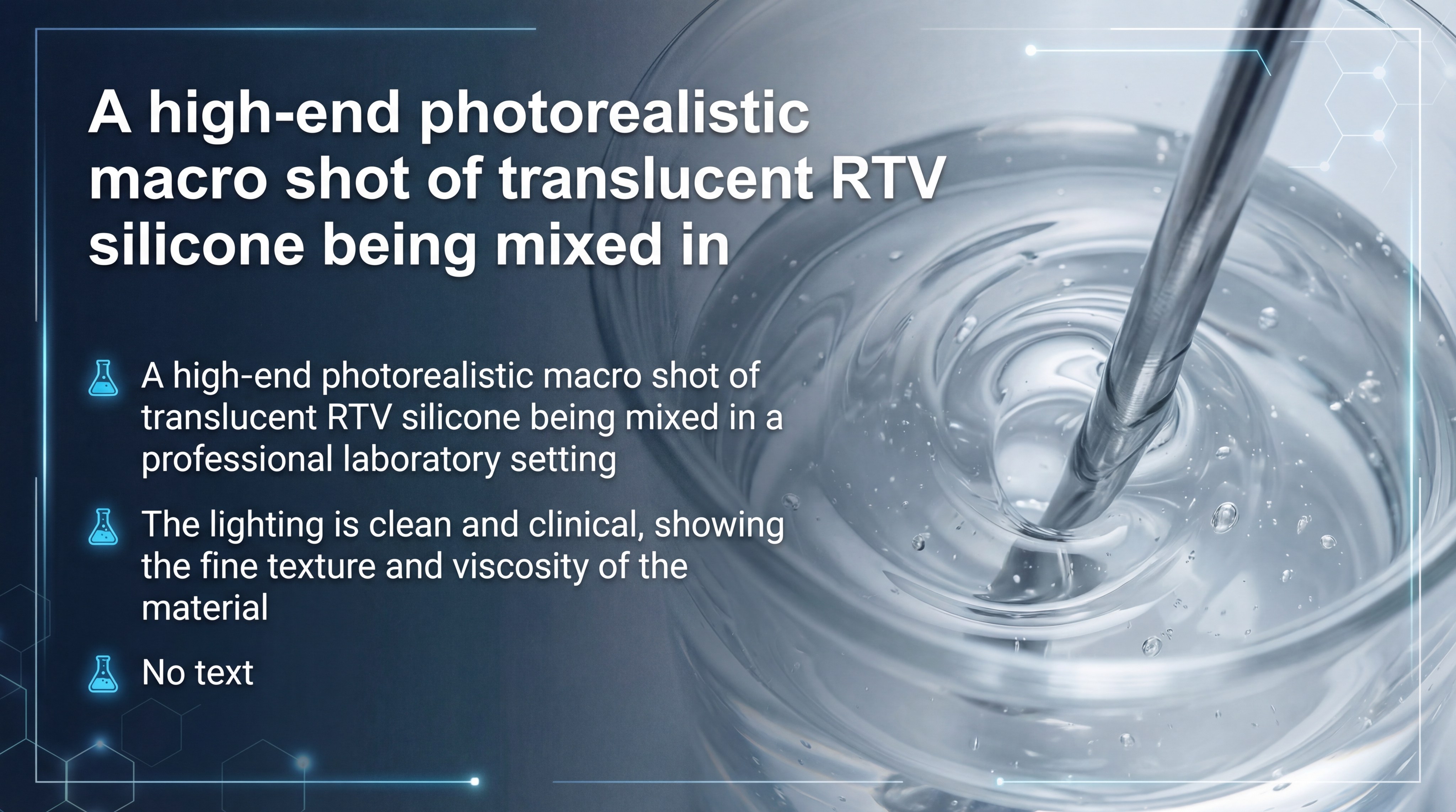 translucent RTV silicone being mixed