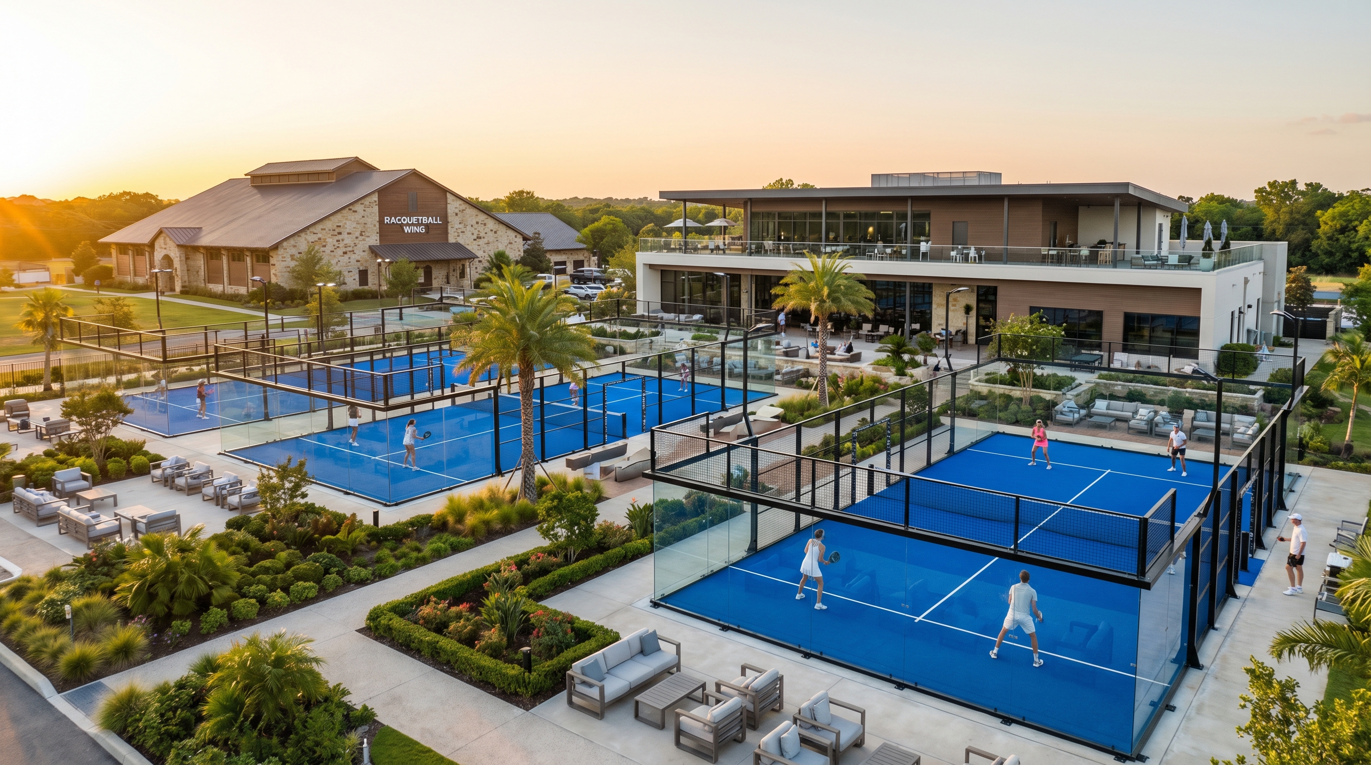 modern padel sports resort