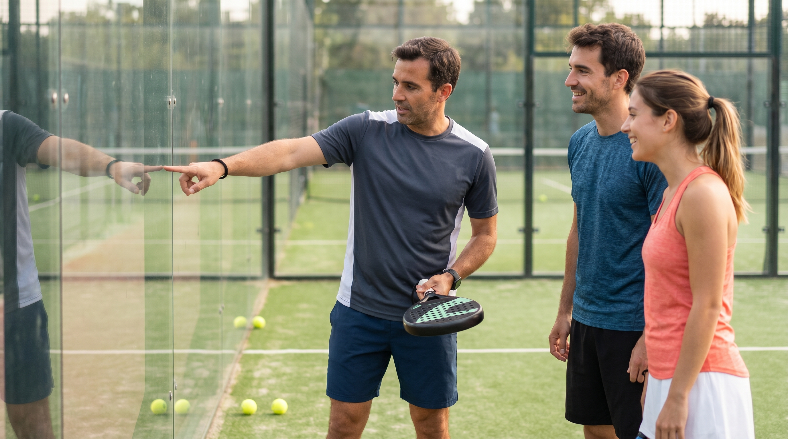 Coach teaching beginners