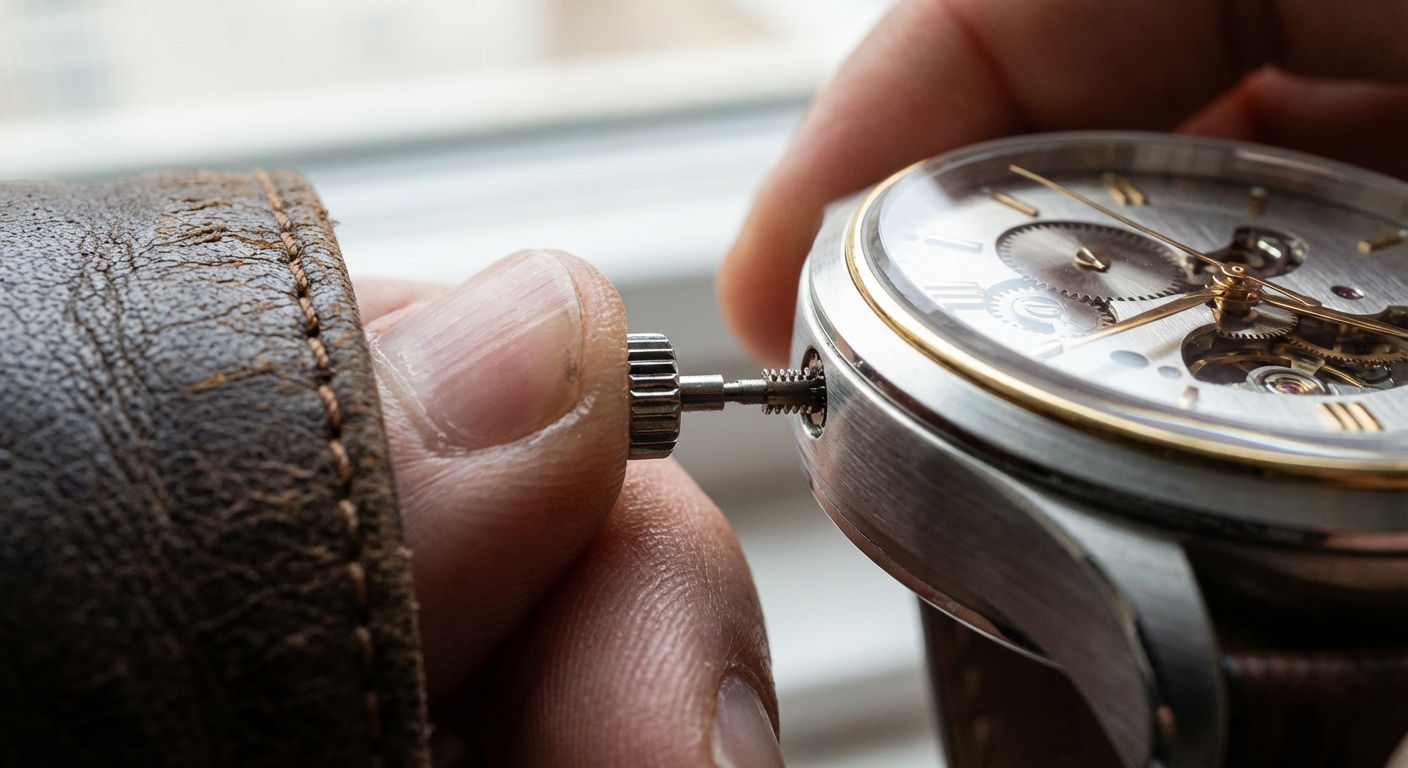 luxury watch crown winding