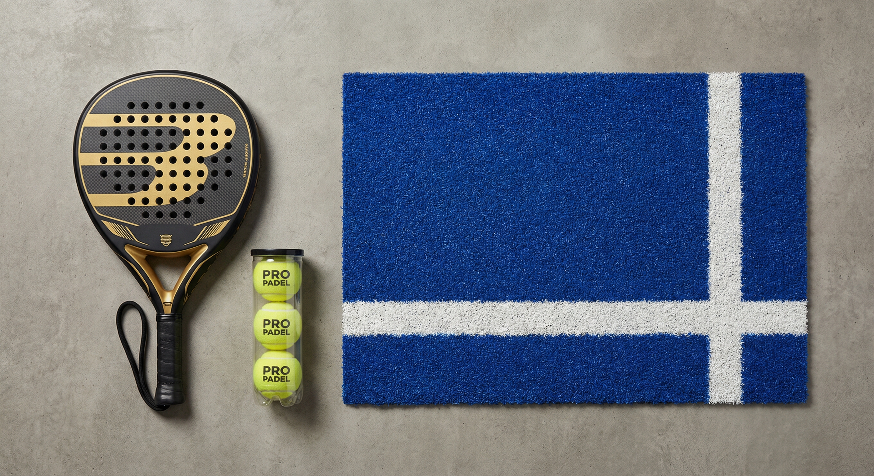 padel gear flatlay