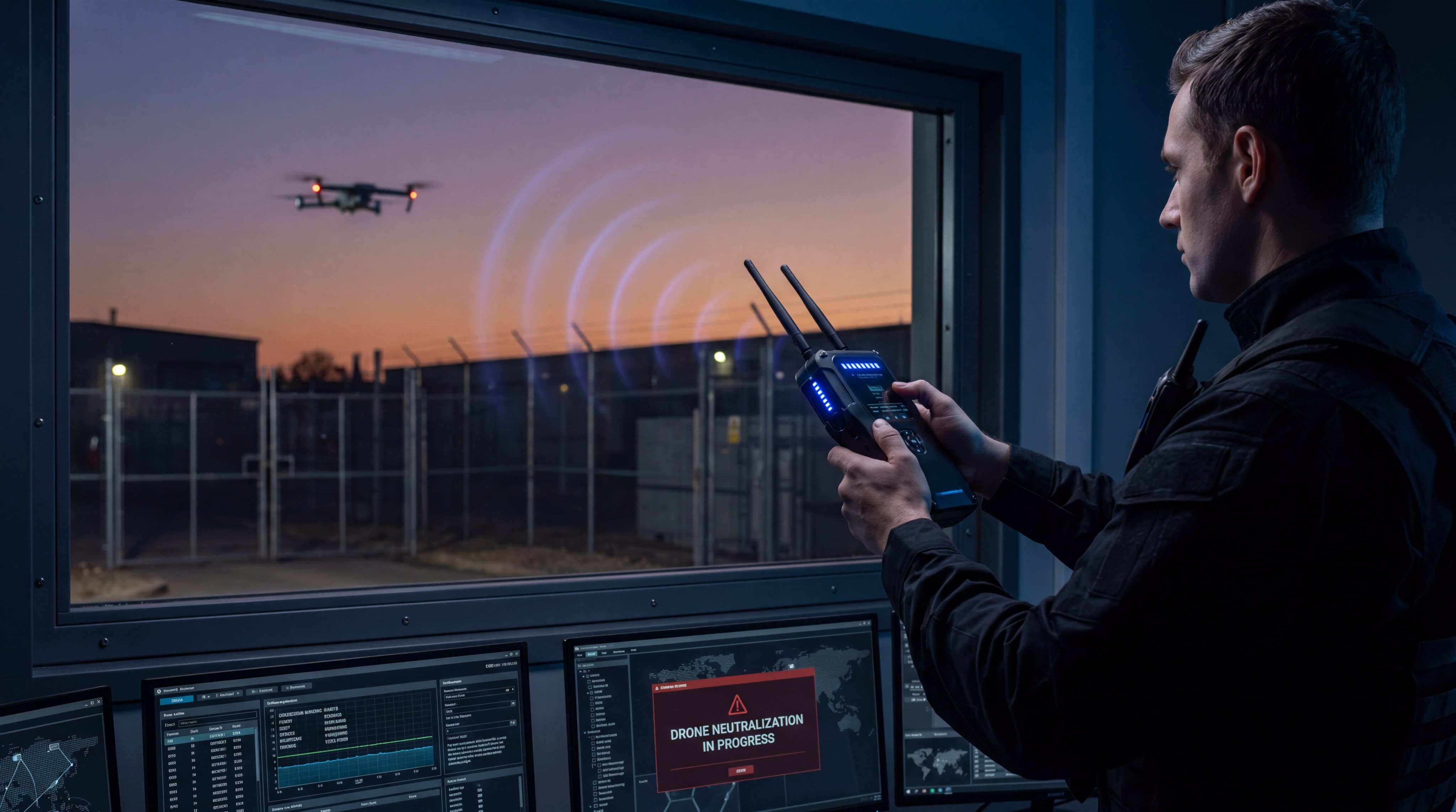 handheld drone jammer cinematic