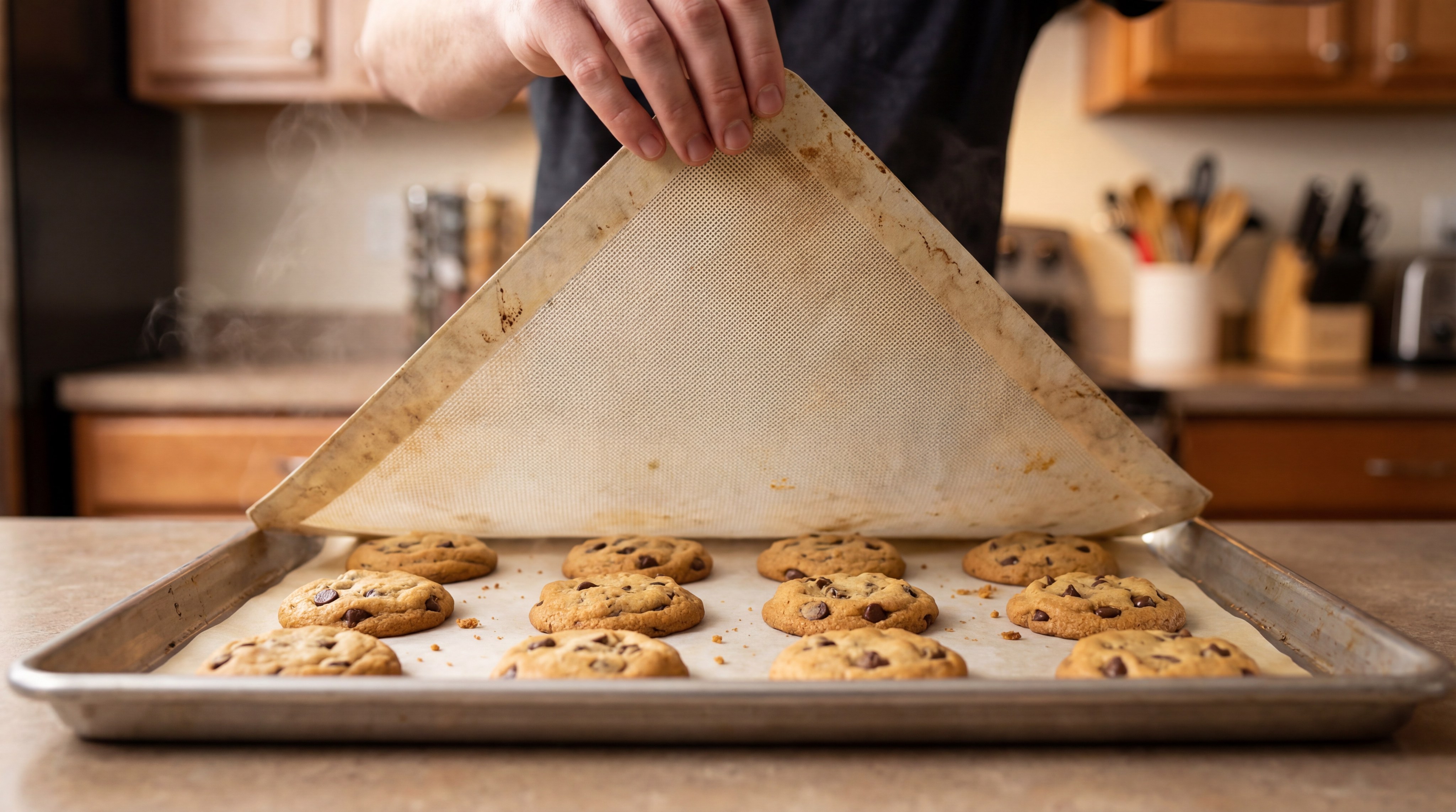 Silicone Baking Mat Cookies Demonstration