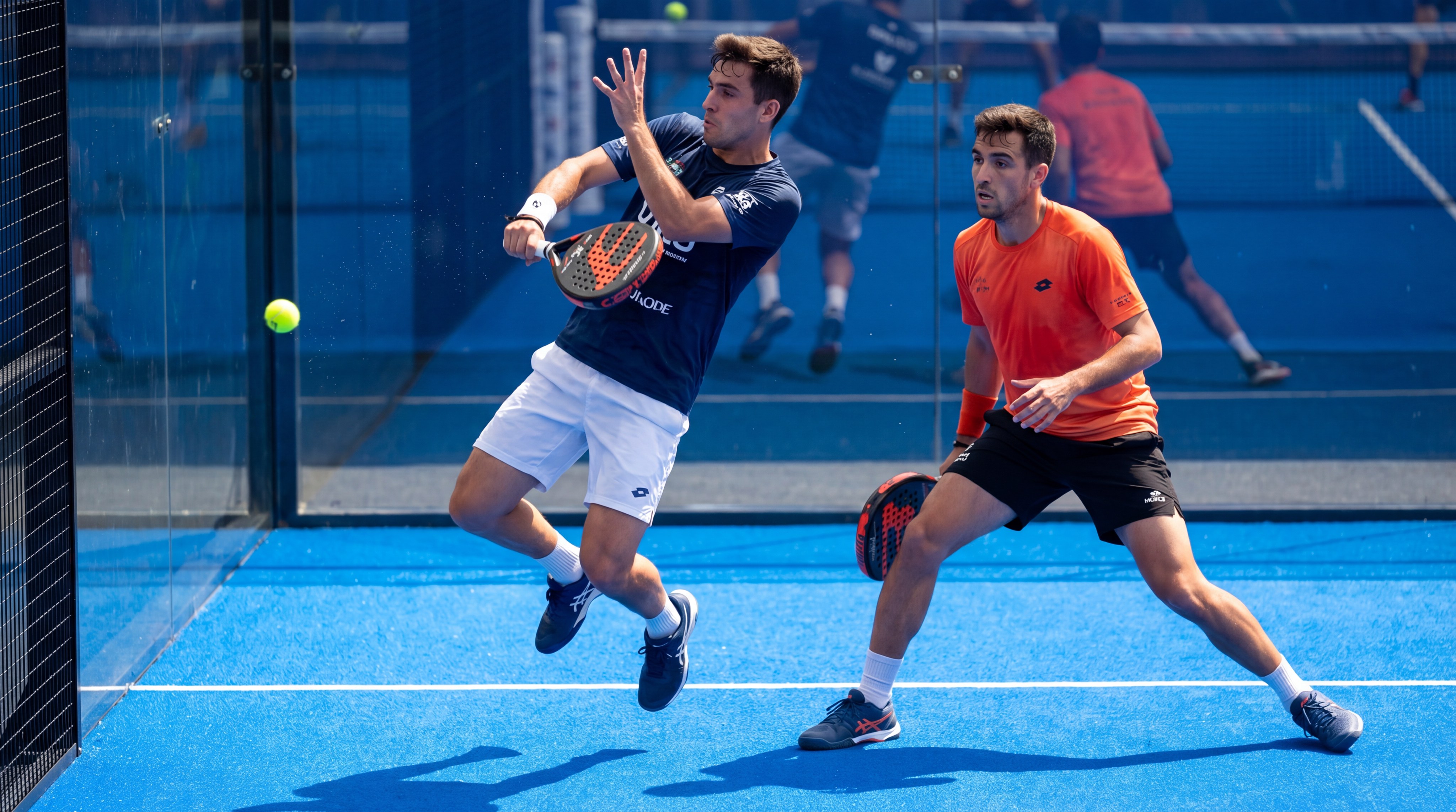 padel court action shot