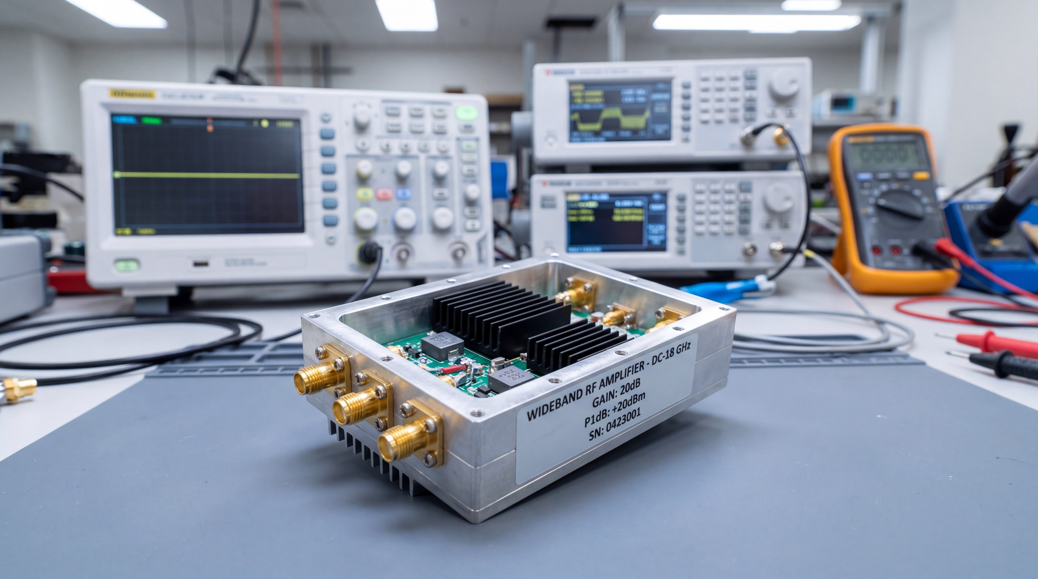RF amplifier module closeup