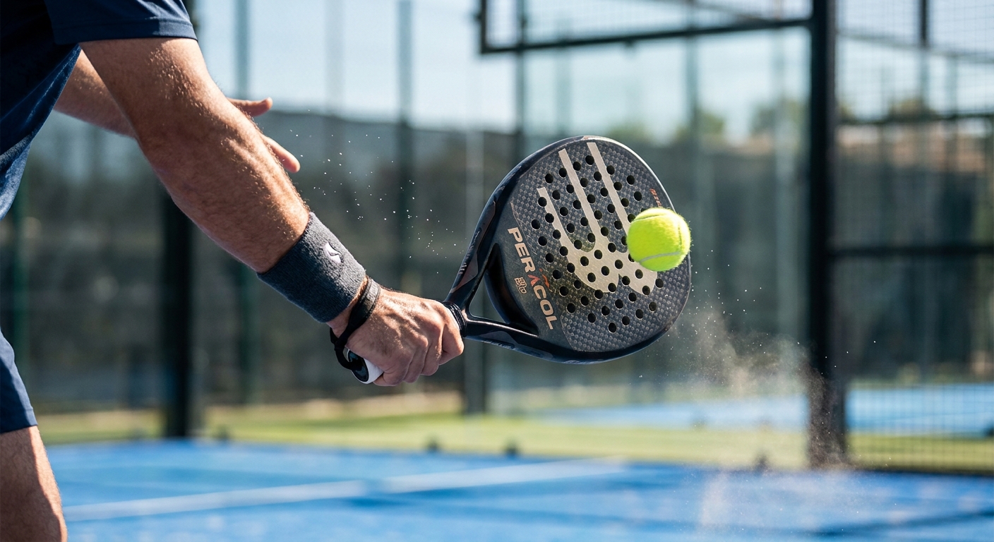 padel player forehand action shot
