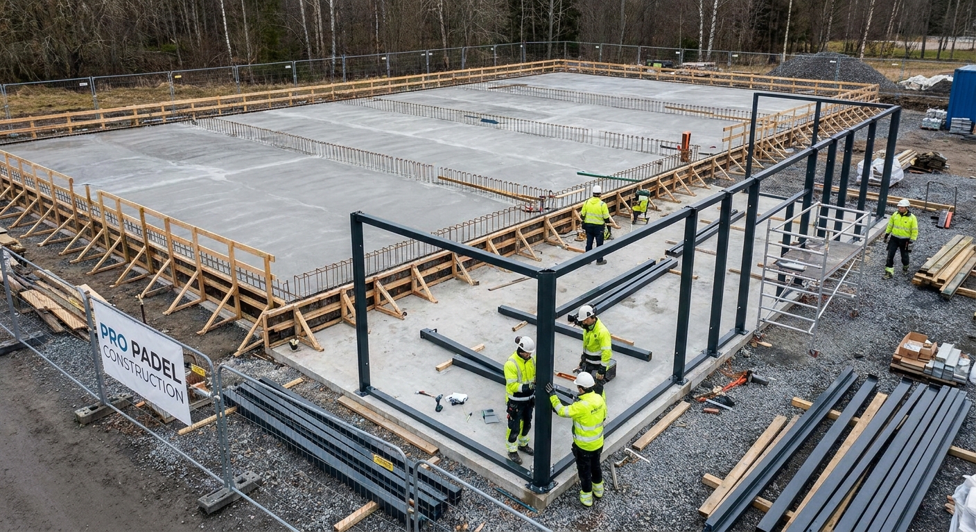 padel court construction foundation